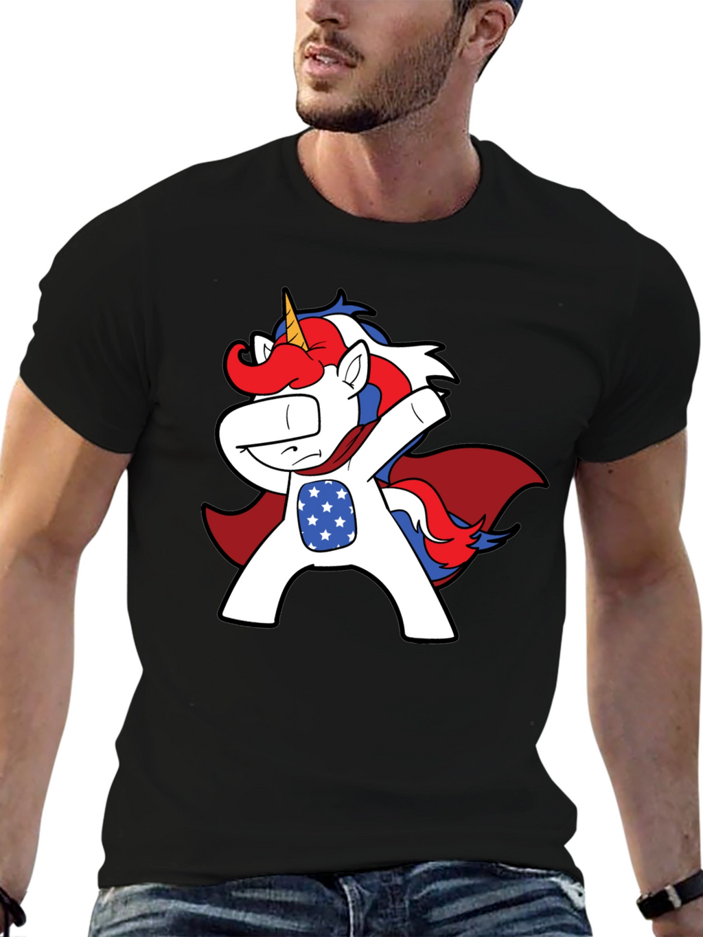 Patriotic Unicorn Dab T-Shirt