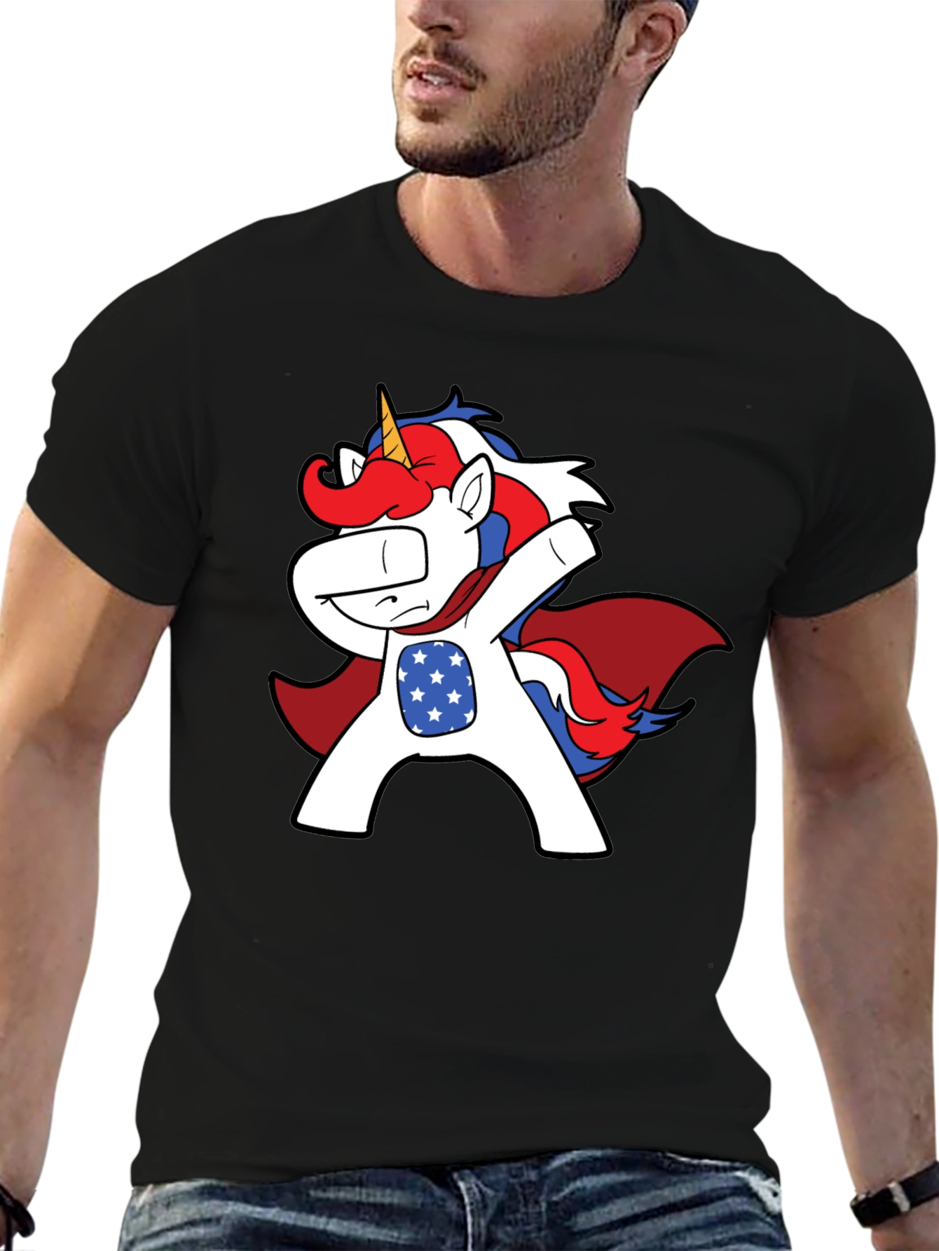 Patriotic Unicorn Dab T-Shirt