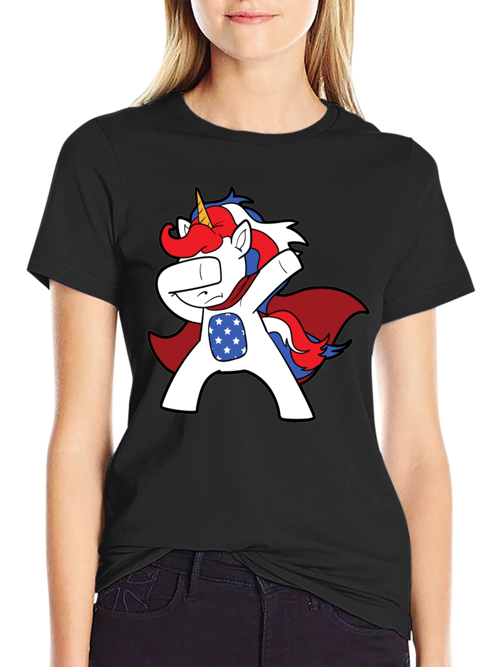 Patriotic Unicorn Dab T-Shirt