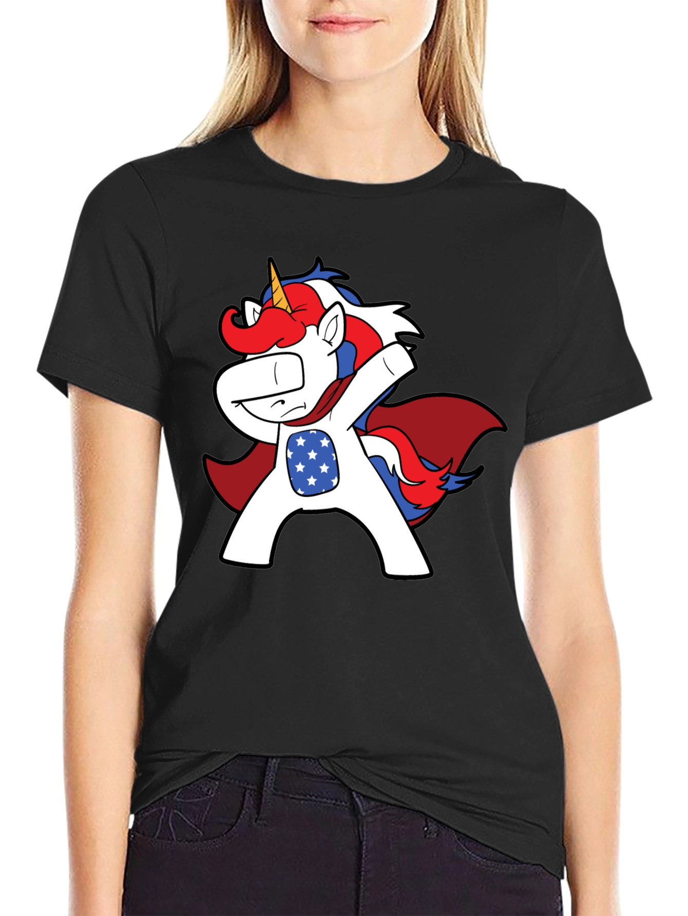 Patriotic Unicorn Dab T-Shirt