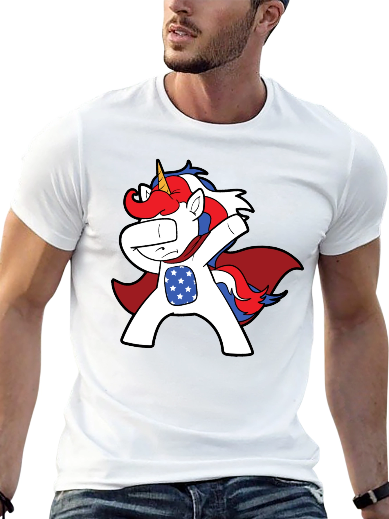 Patriotic Unicorn Dab T-Shirt