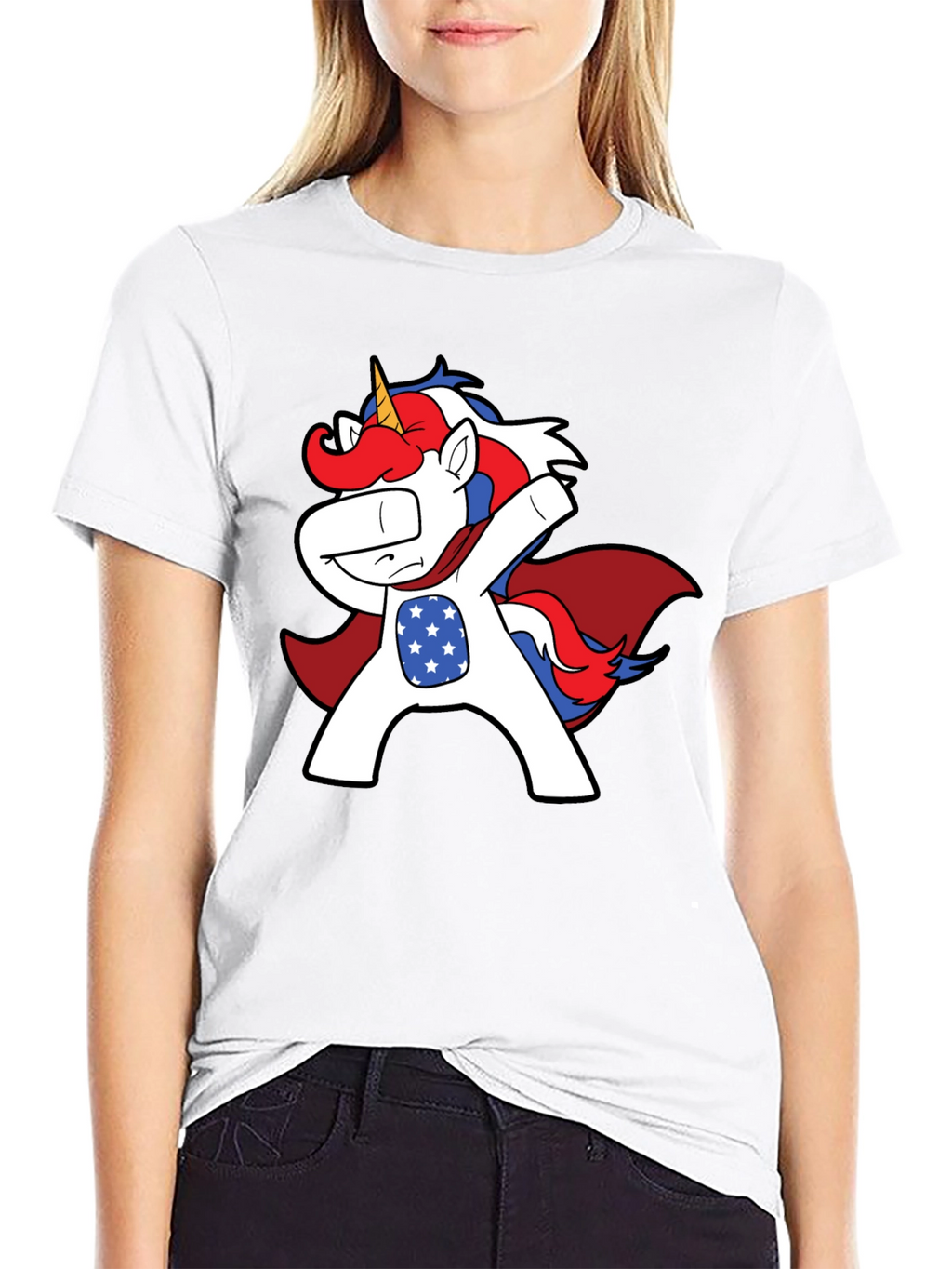 Patriotic Unicorn Dab T-Shirt