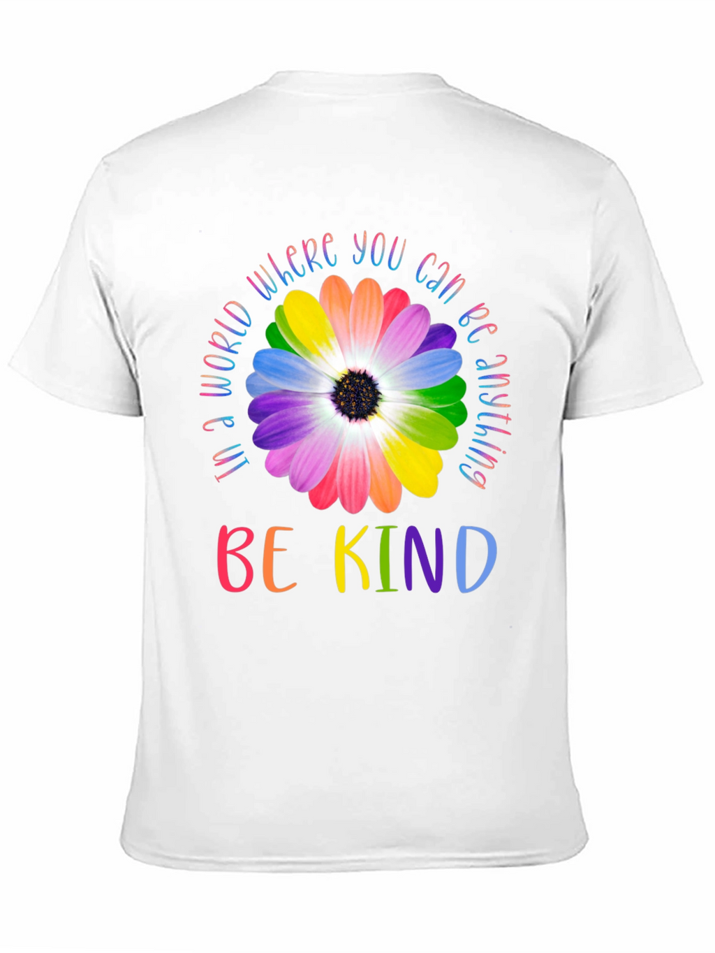 Be Kind Rainbow Flower Graphic Tee