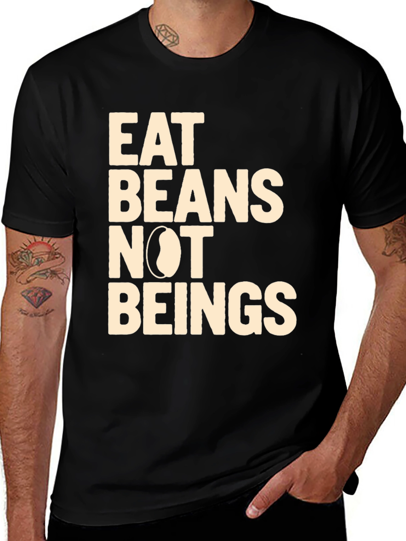 Eat Beans Not Beings Graphic Tee