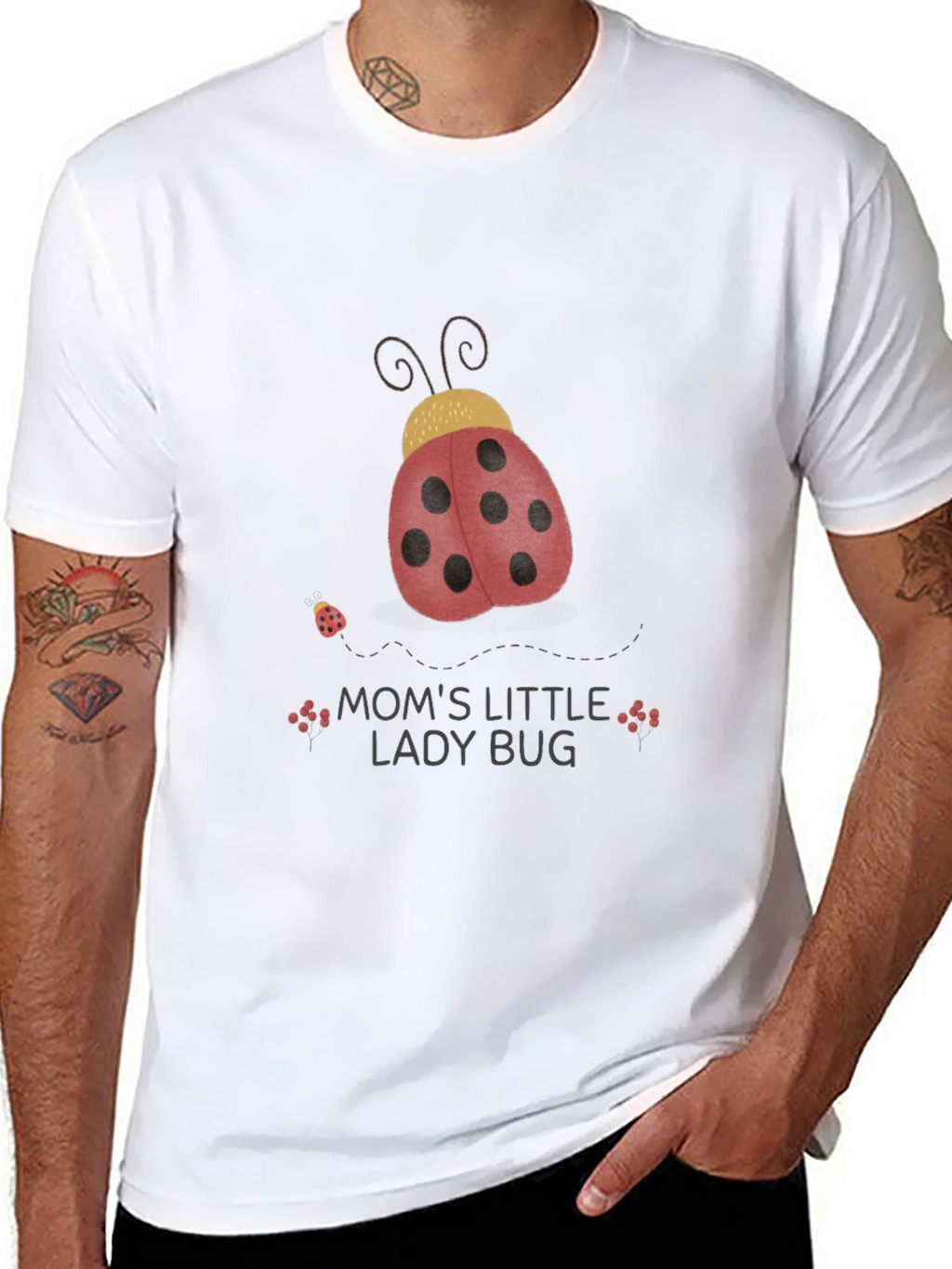 Moms Little Ladybug Graphic Tee