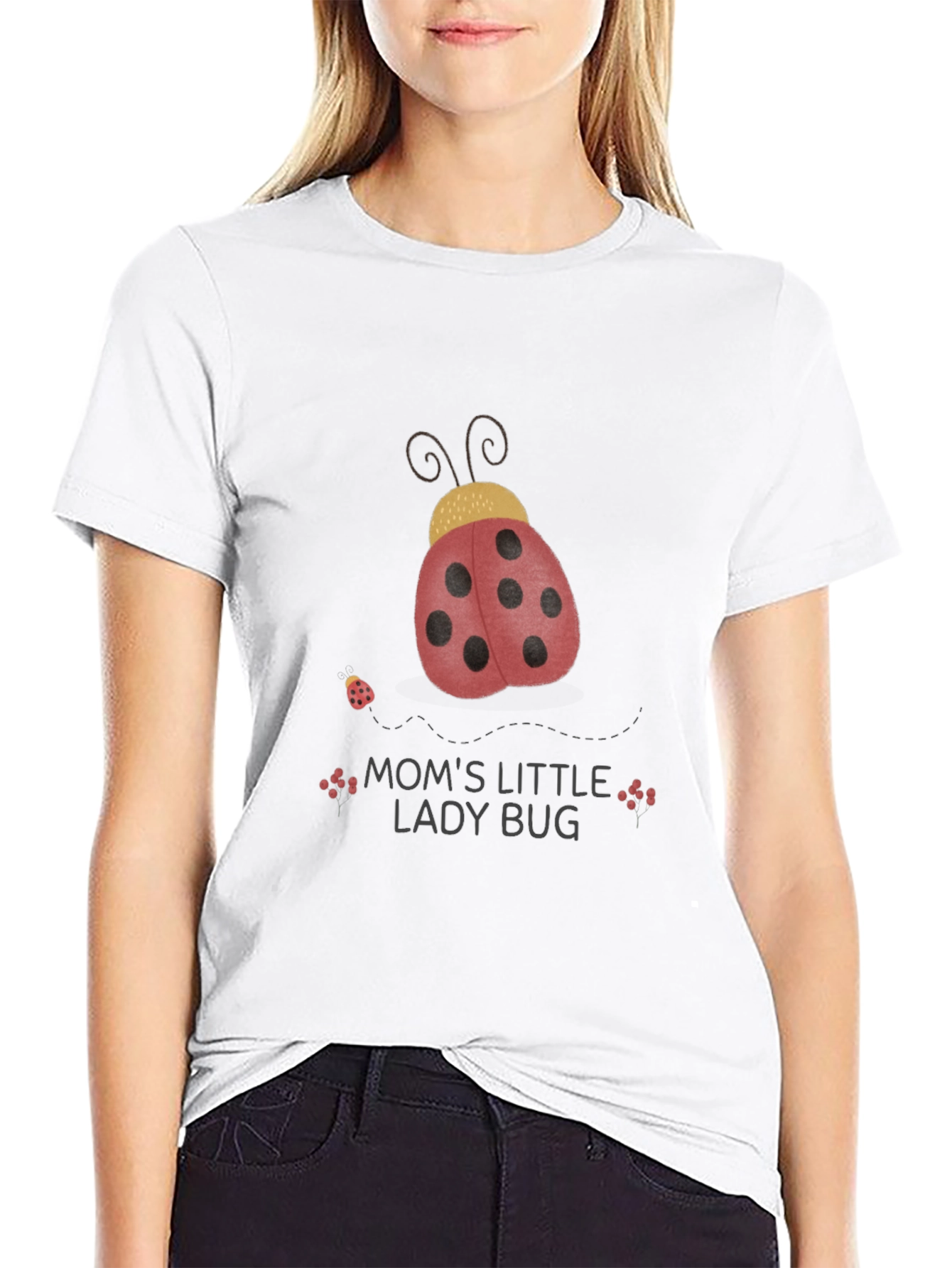 Moms Little Ladybug Graphic Tee