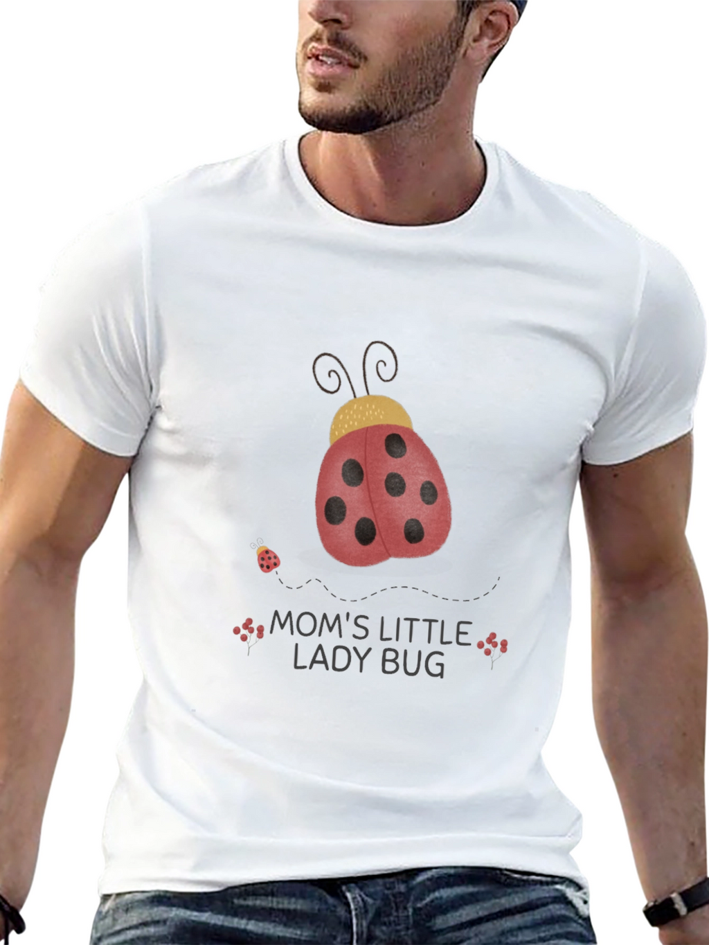 Moms Little Ladybug Graphic Tee
