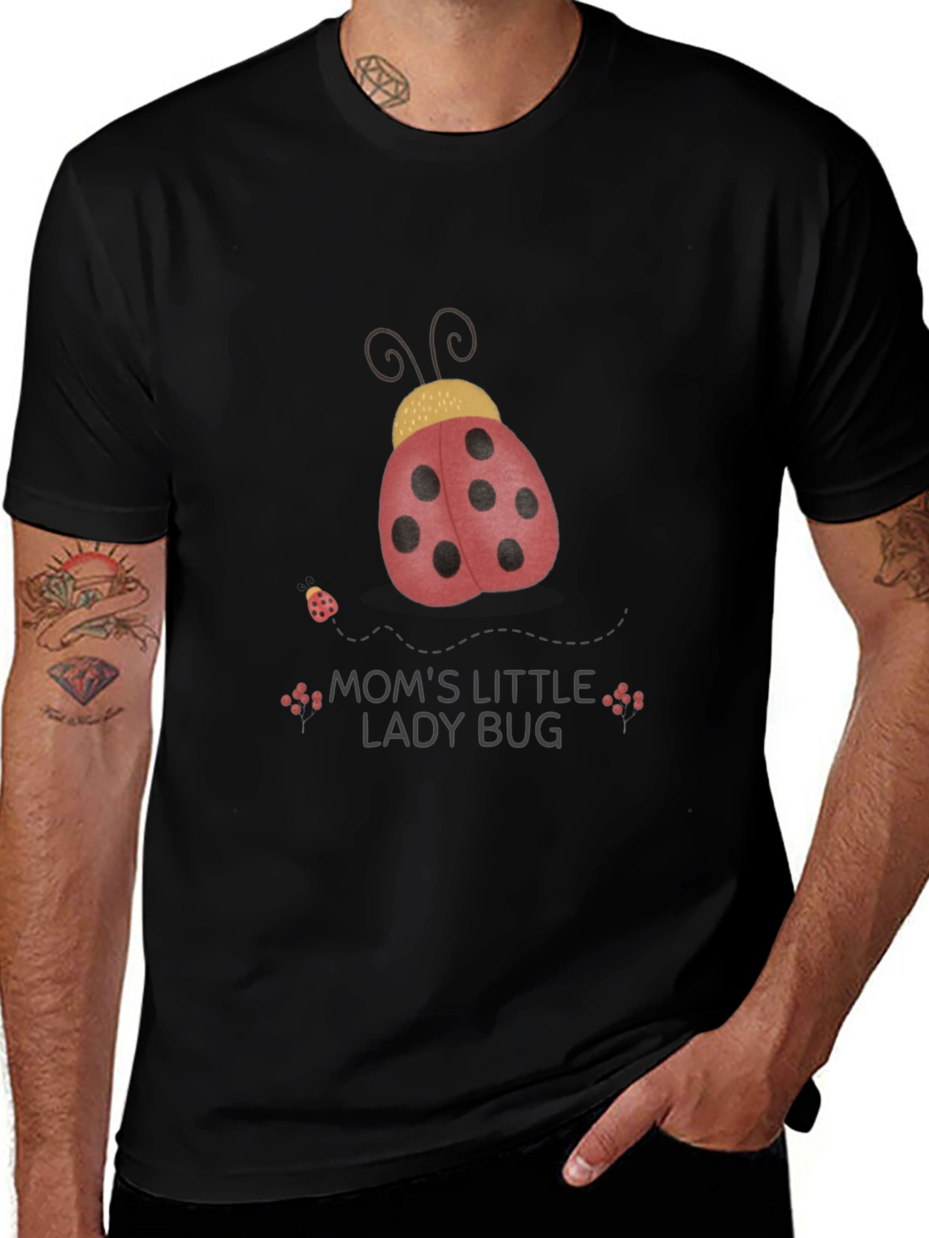 Moms Little Ladybug Graphic Tee