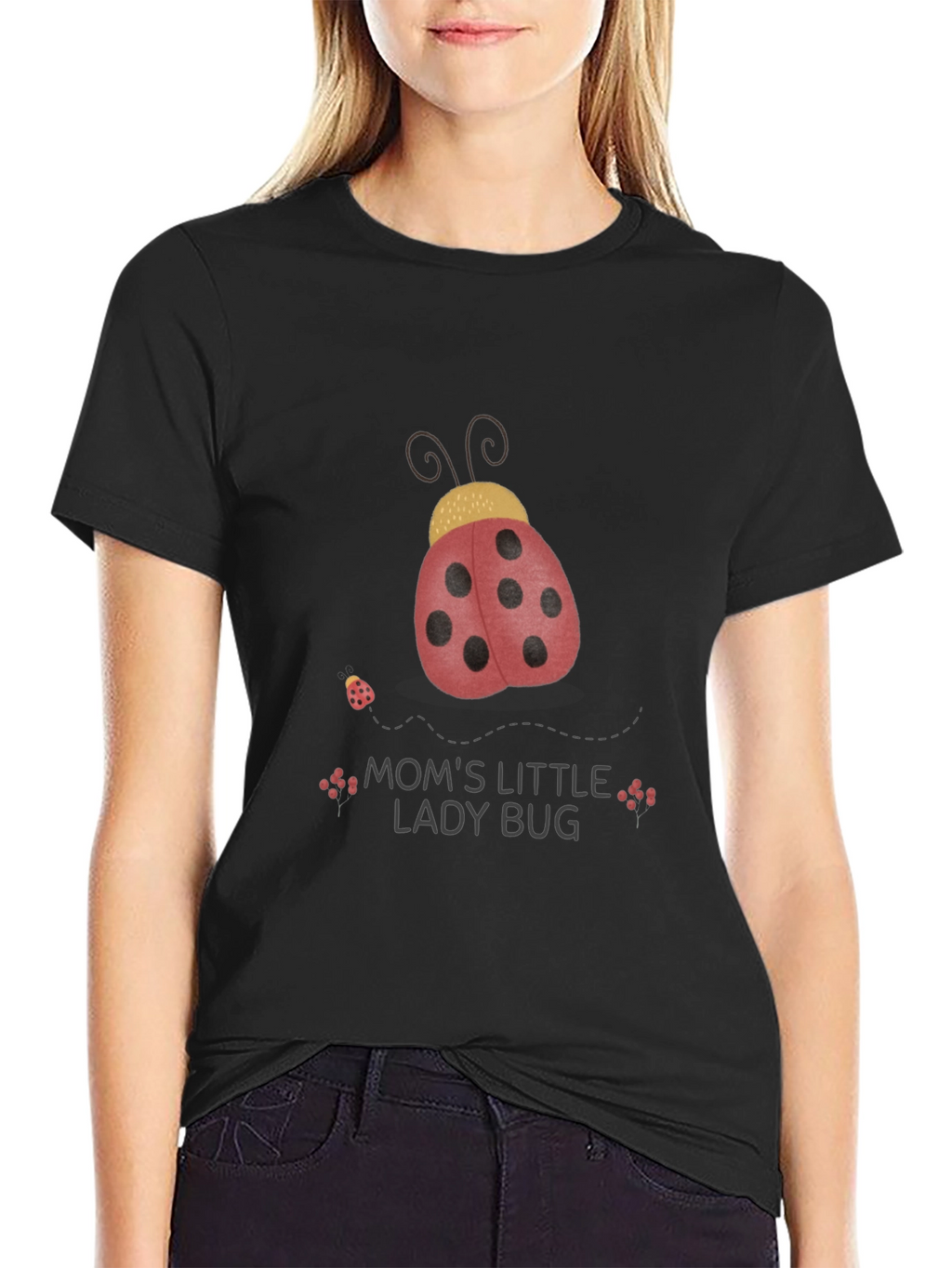 Moms Little Ladybug Graphic Tee