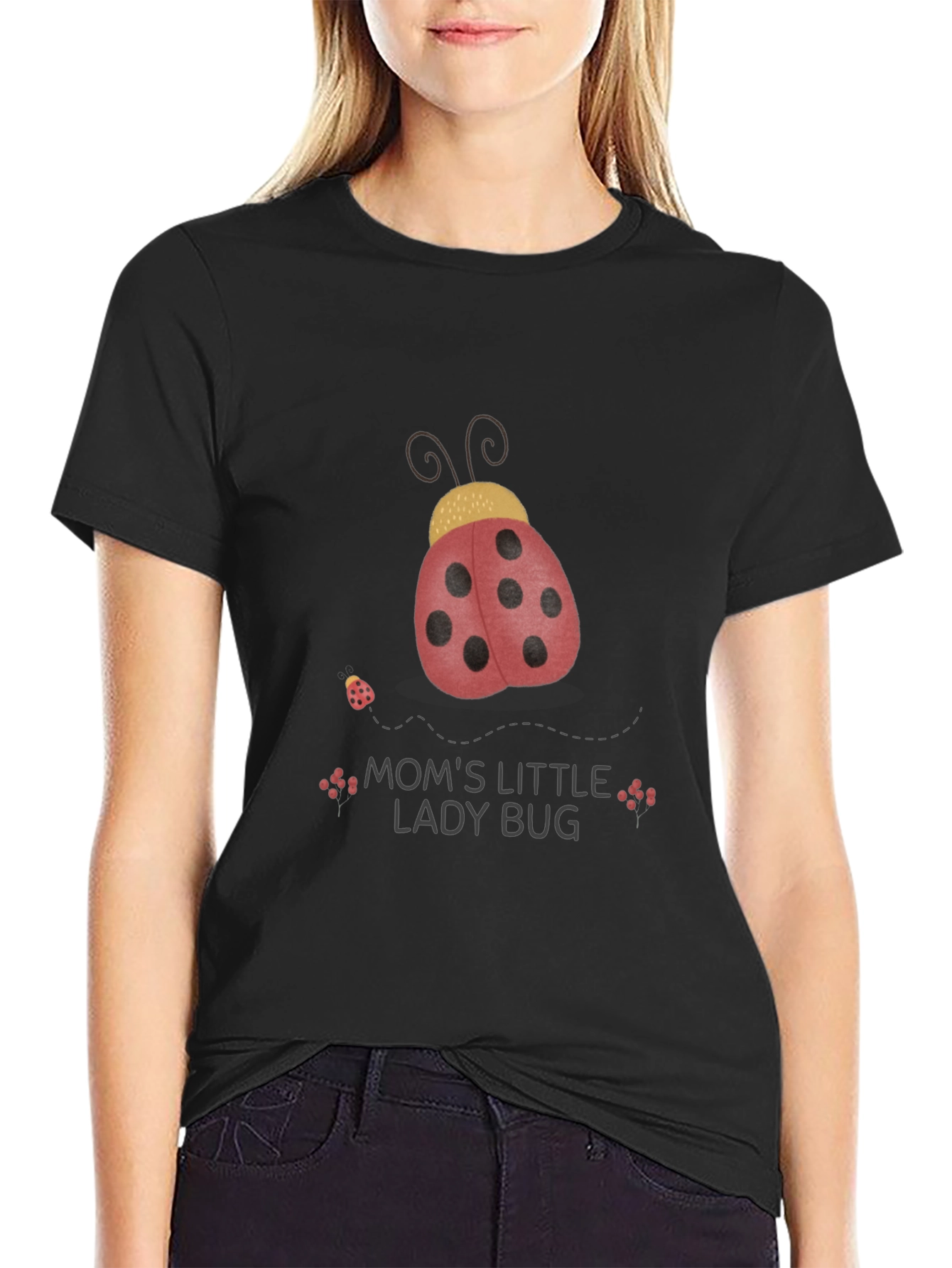 Moms Little Ladybug Graphic Tee