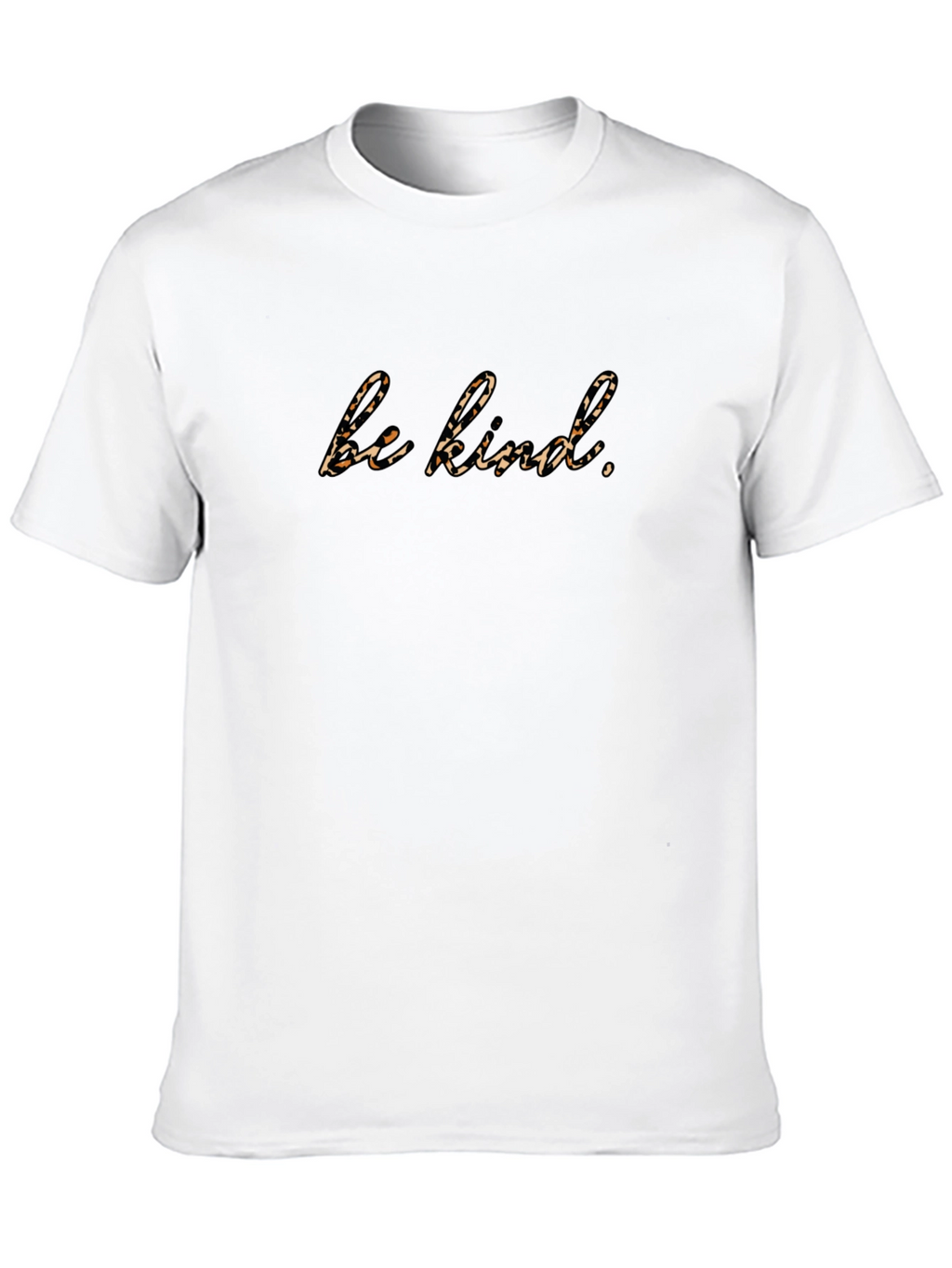Be Kind Leopard Print Black T-Shirt