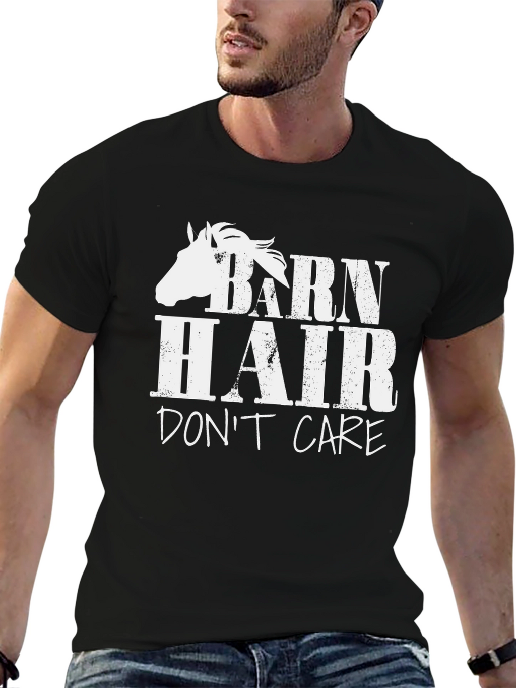 Barn Hair Dont Care - Horse Lover T-Shirt