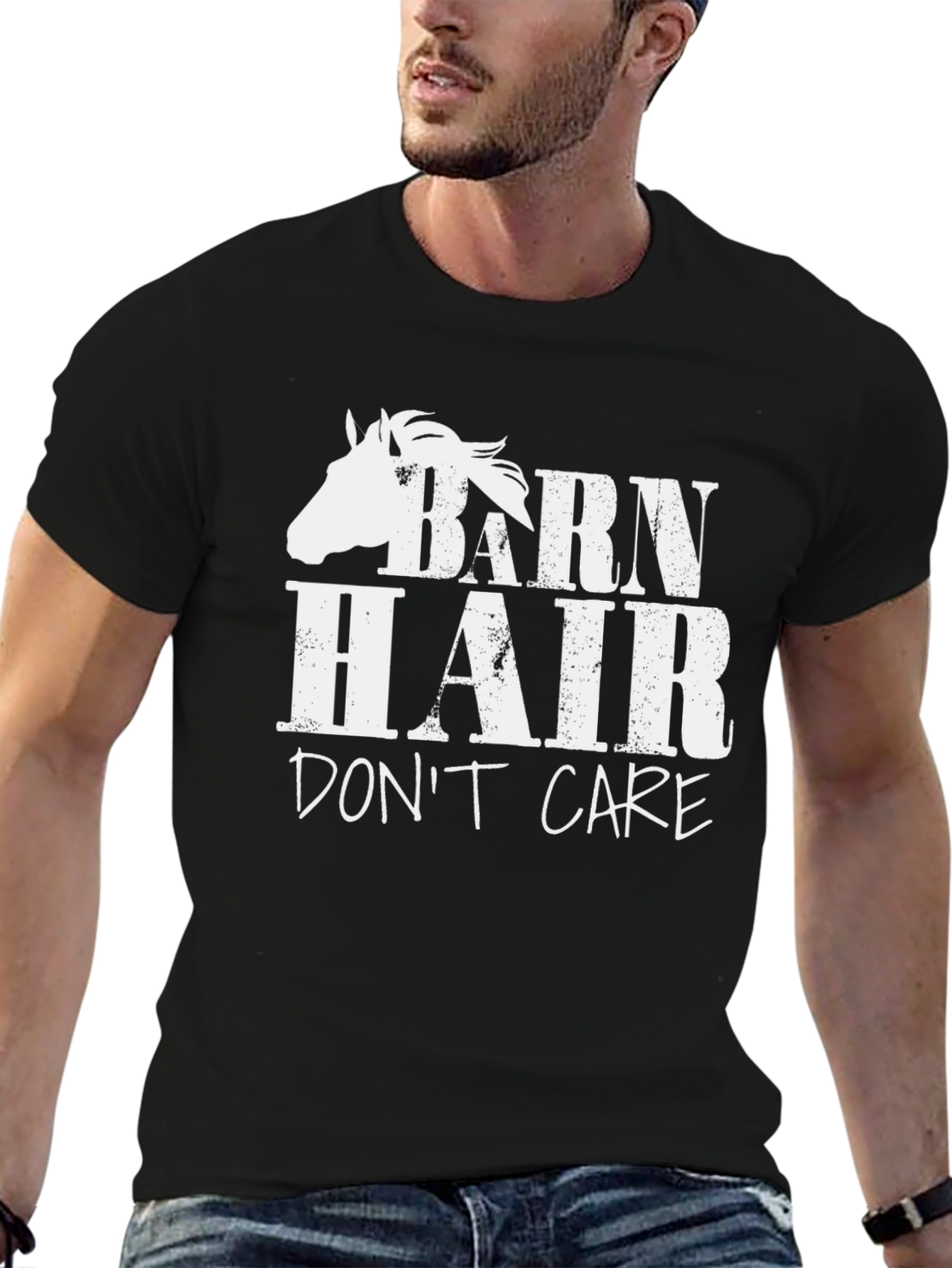 Barn Hair Dont Care - Horse Lover T-Shirt