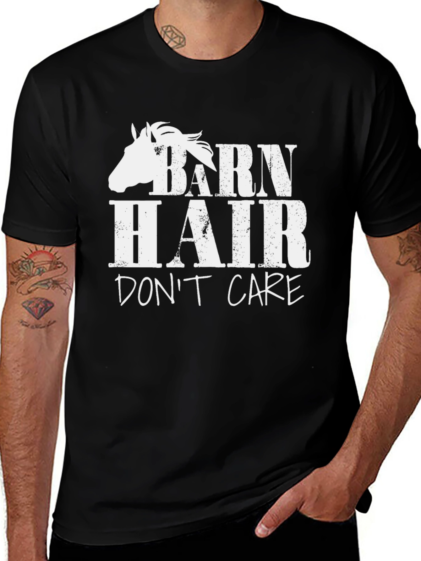 Barn Hair Dont Care - Horse Lover T-Shirt