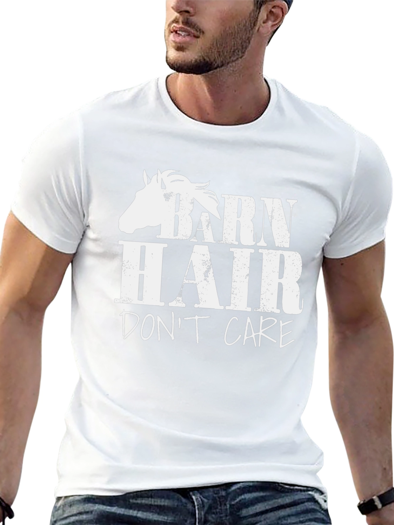 Barn Hair Dont Care - Horse Lover T-Shirt