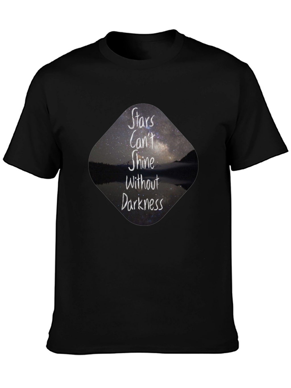 Stars Cant Shine Black T-Shirt - Inspirational Graphic Tee
