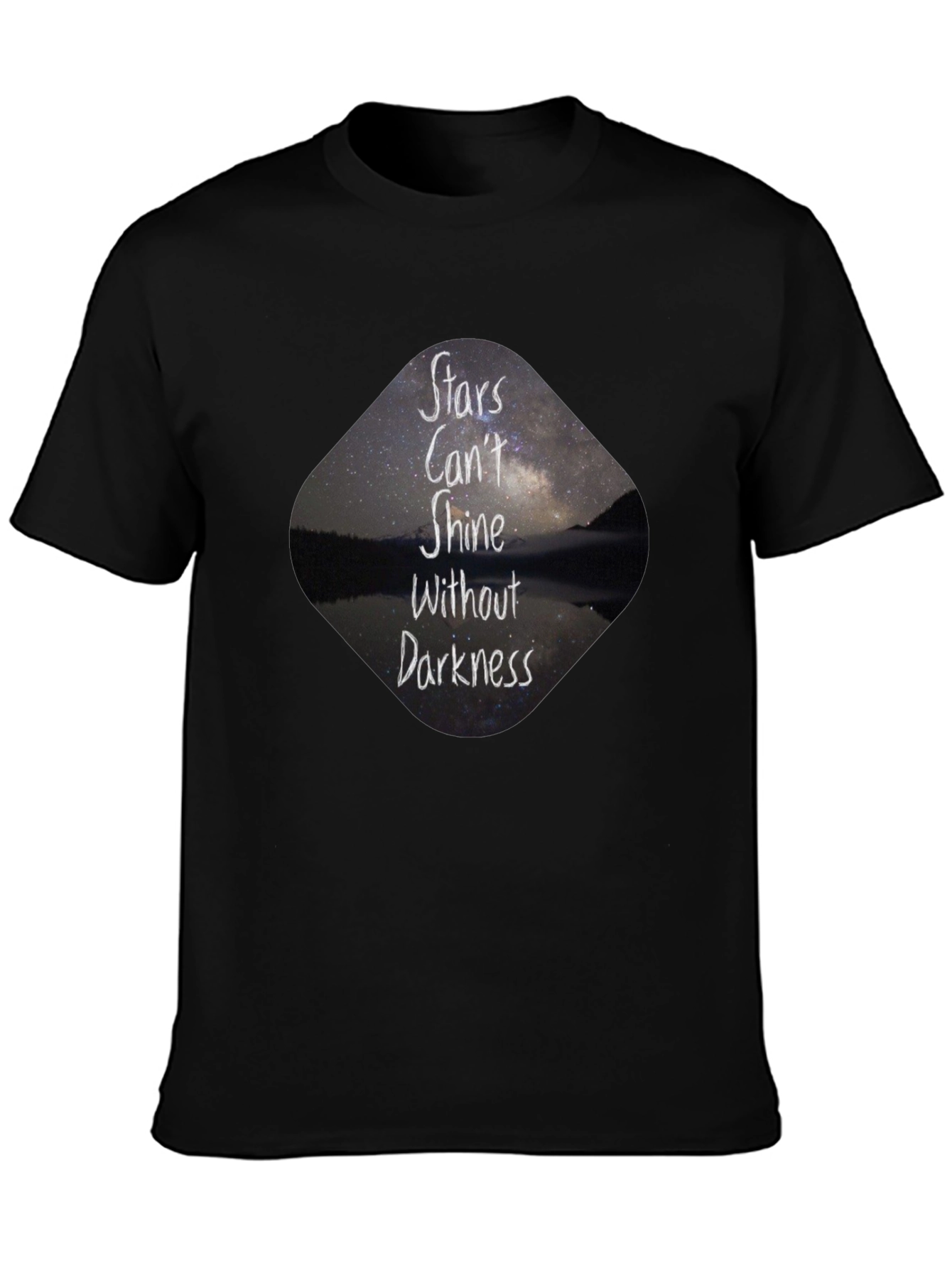 Stars Cant Shine Black T-Shirt - Inspirational Graphic Tee