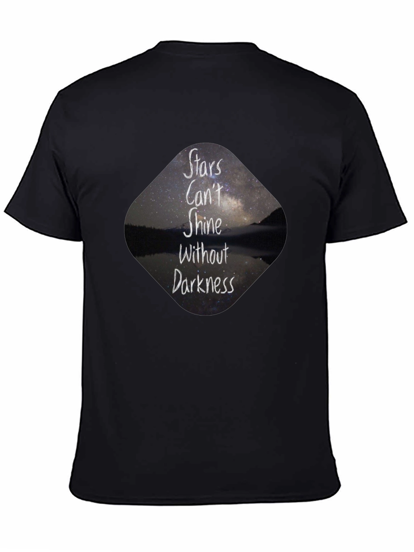 Stars Cant Shine Black T-Shirt - Inspirational Graphic Tee