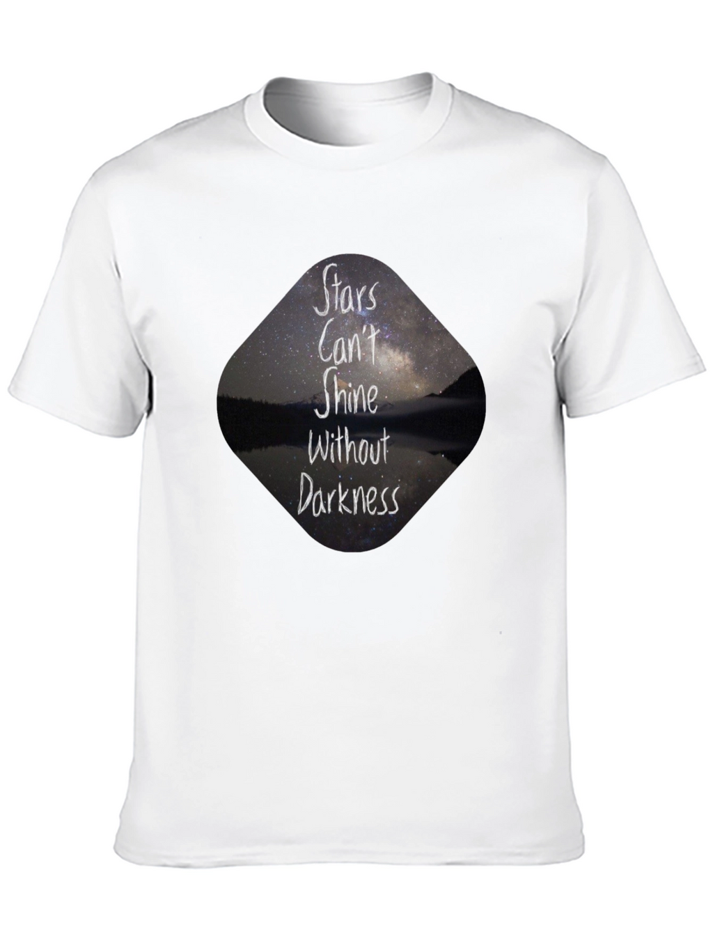 Stars Cant Shine Black T-Shirt - Inspirational Graphic Tee