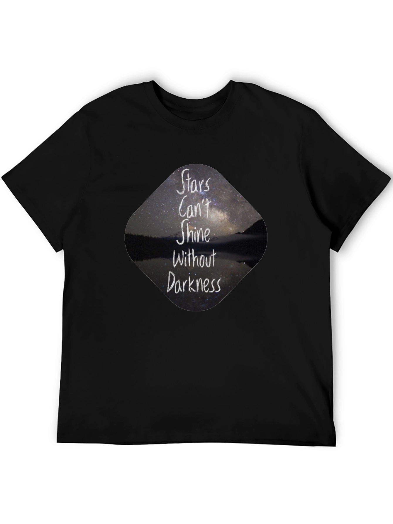 Stars Cant Shine Black T-Shirt - Inspirational Graphic Tee