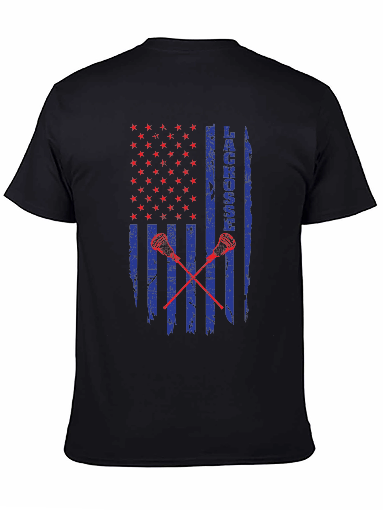 Lacrosse USA Flag Graphic T-Shirt
