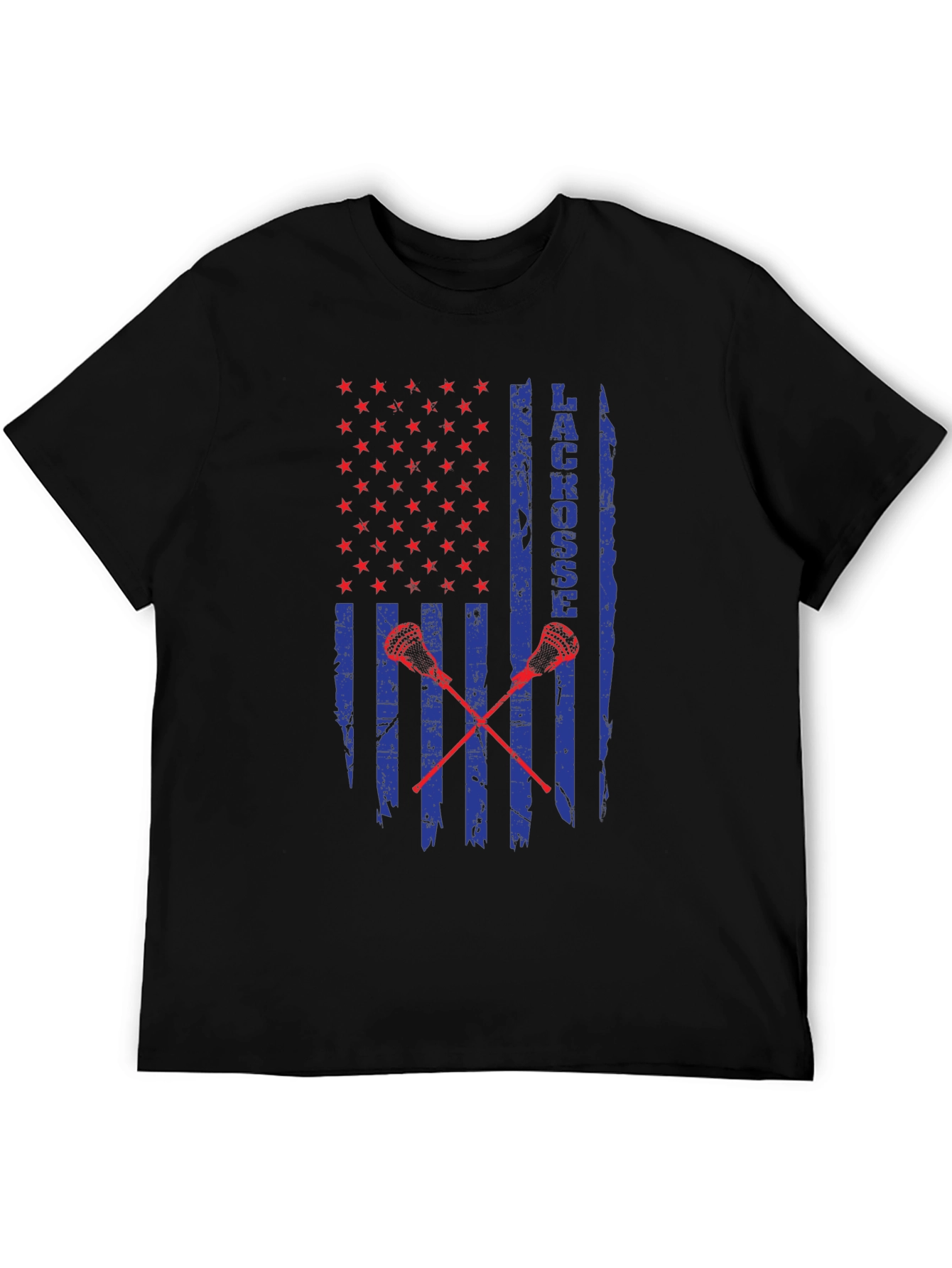 Lacrosse USA Flag Graphic T-Shirt