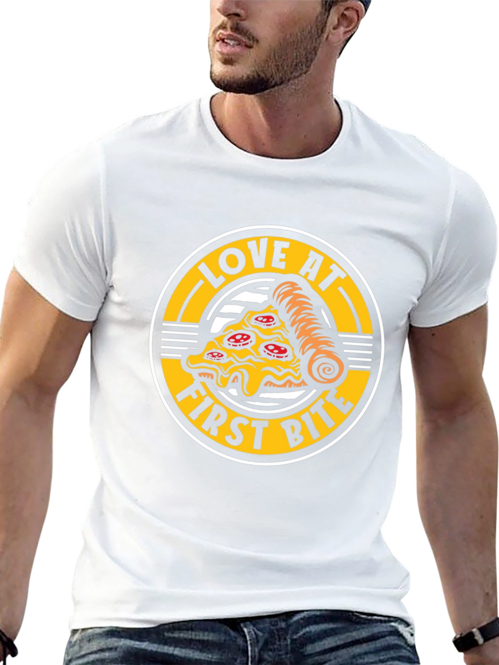Love at First Bite Pizza Graphic Tee