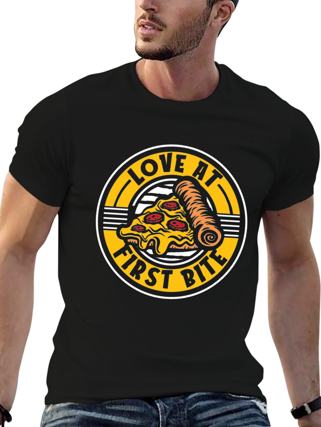 Love at First Bite Pizza Graphic Tee