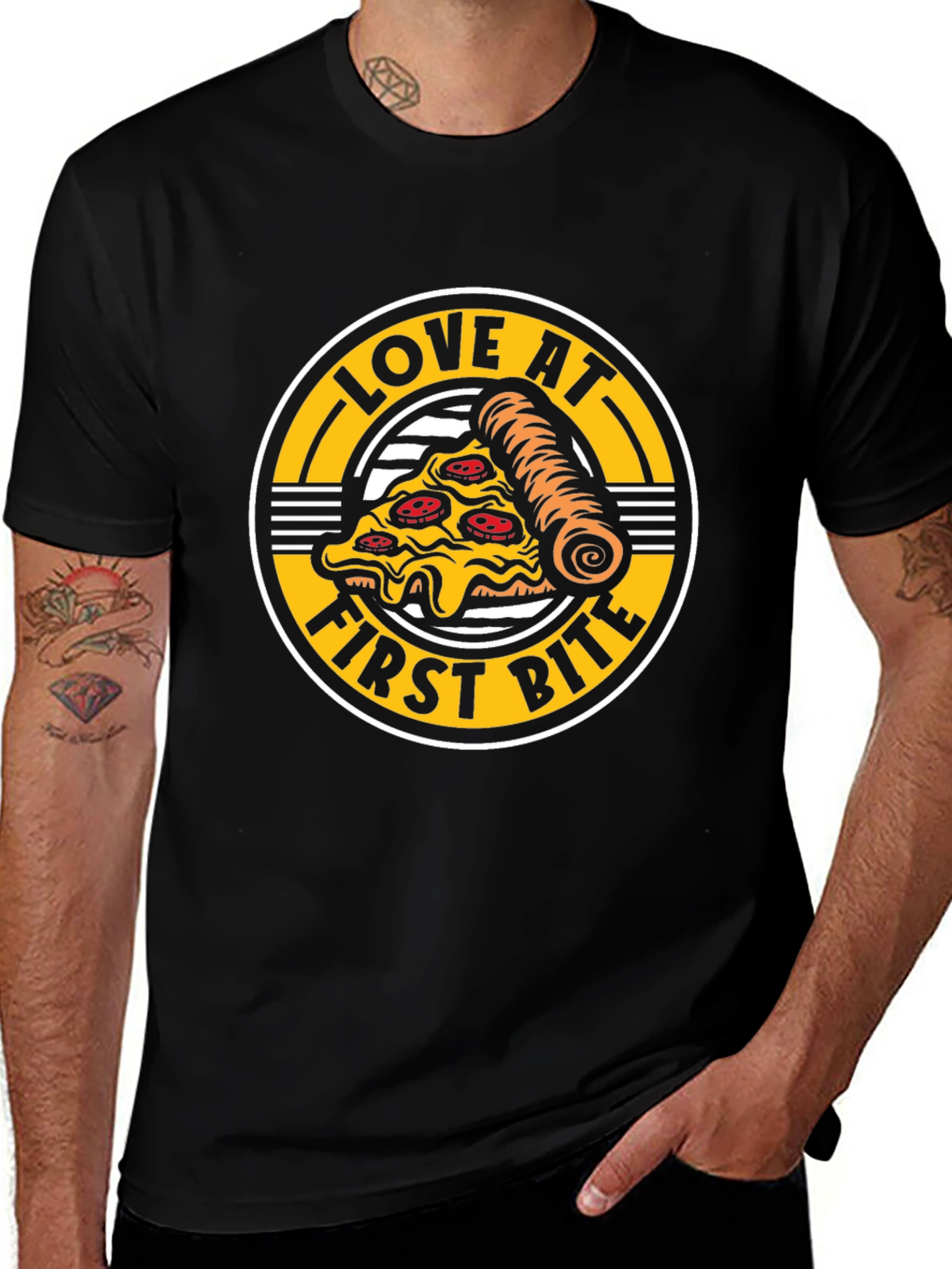 Love at First Bite Pizza Graphic Tee