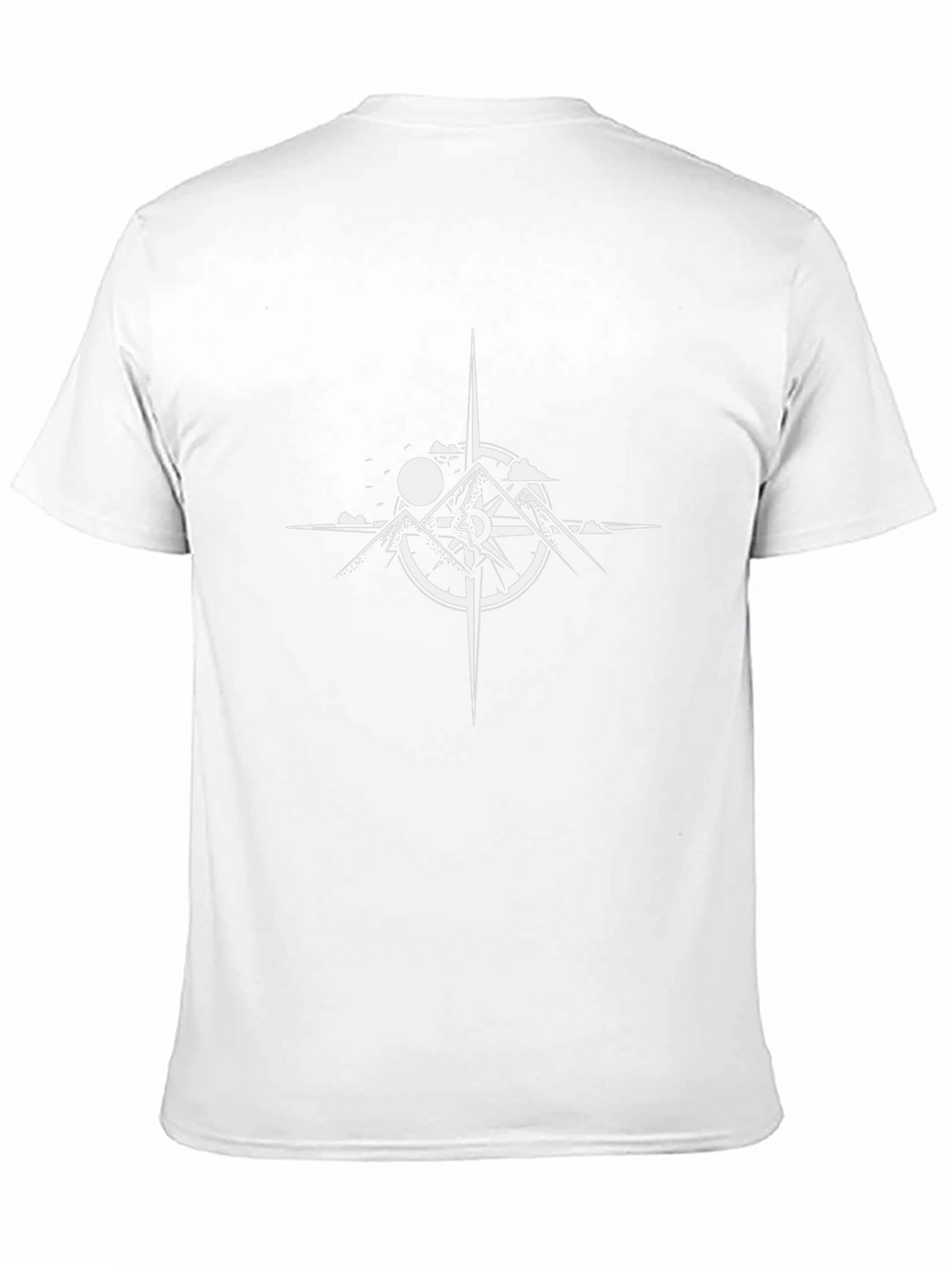 Compass & Mountain Graphic Tee - Adventure Awaits