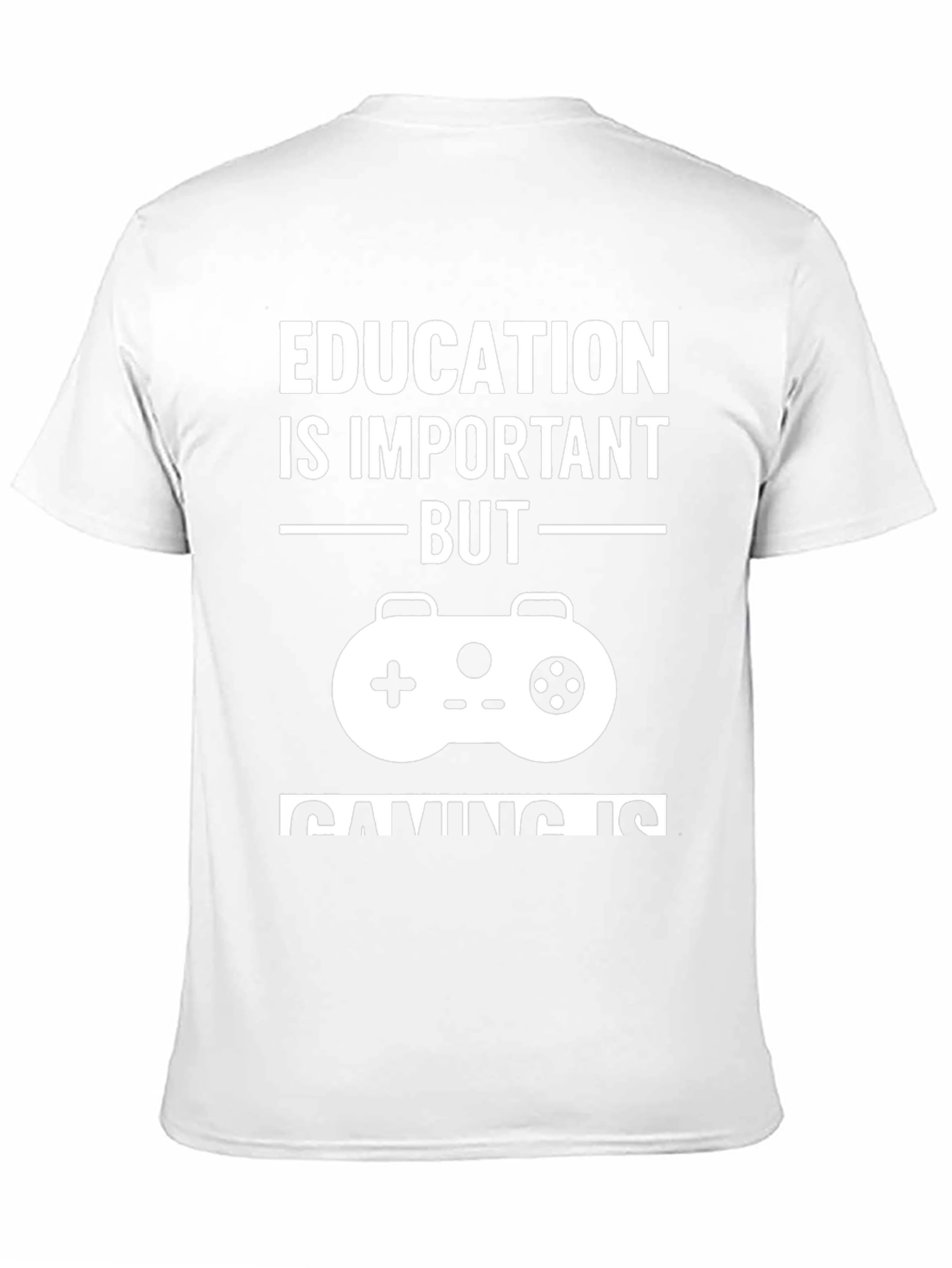 Education vs. Gaming T-Shirt - Black Graphic Tee
