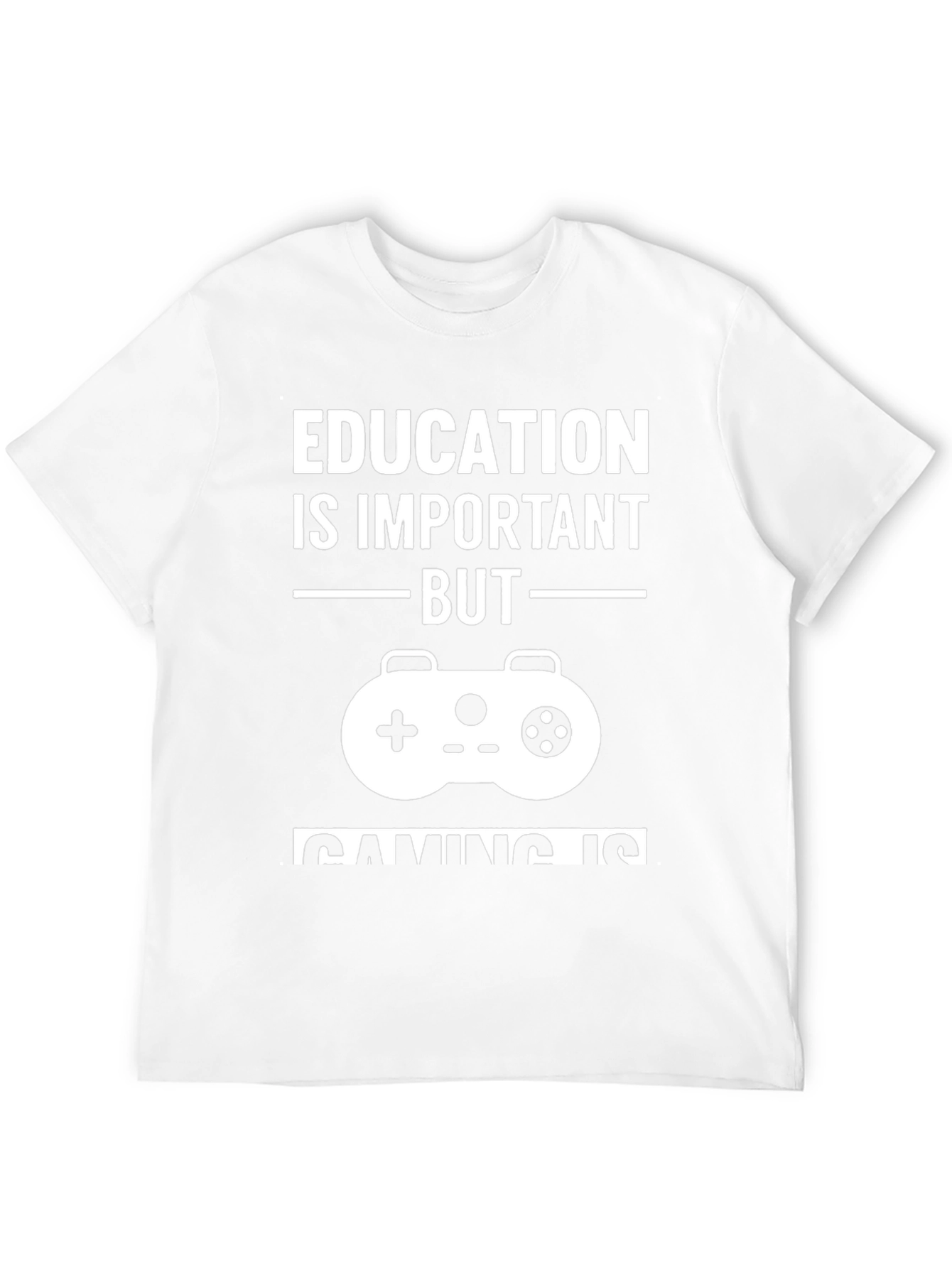 Education vs. Gaming T-Shirt - Black Graphic Tee