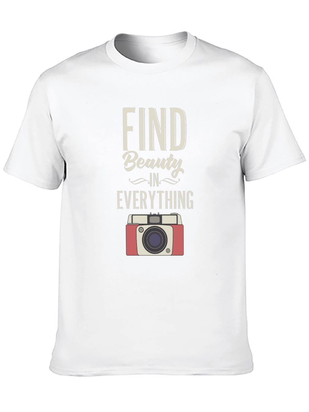 Find Beauty T-Shirt Camera Graphic Tee Positive Message Shirt