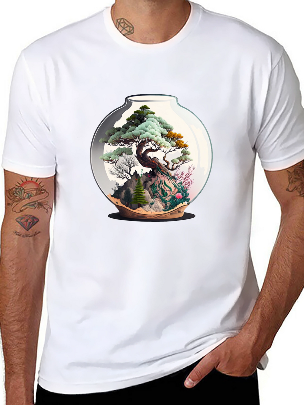 Bonsai Terrarium Black T-Shirt