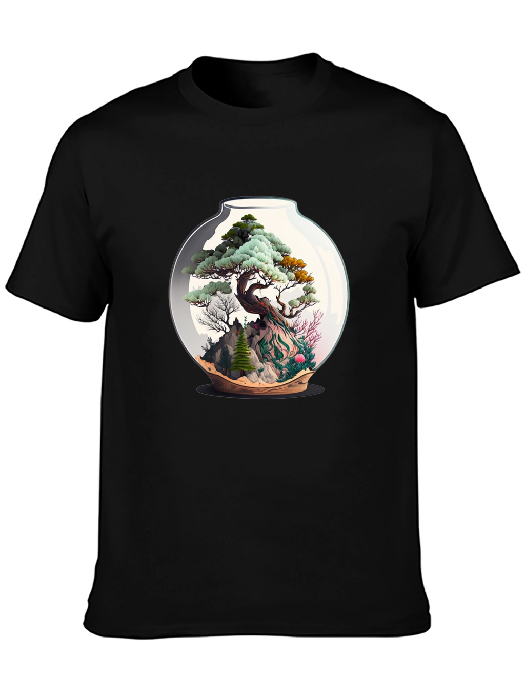 Bonsai Terrarium Black T-Shirt