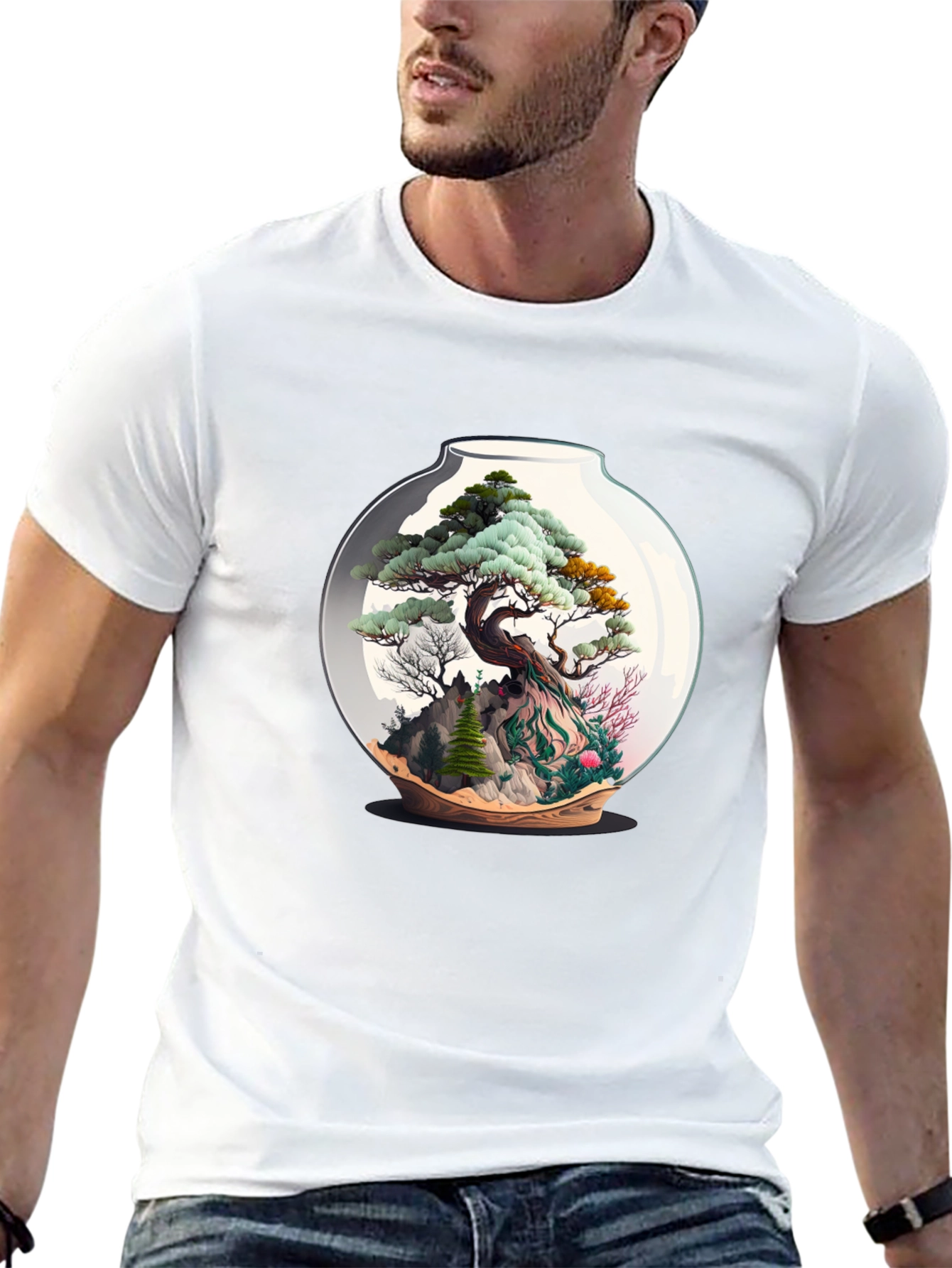 Bonsai Terrarium Black T-Shirt