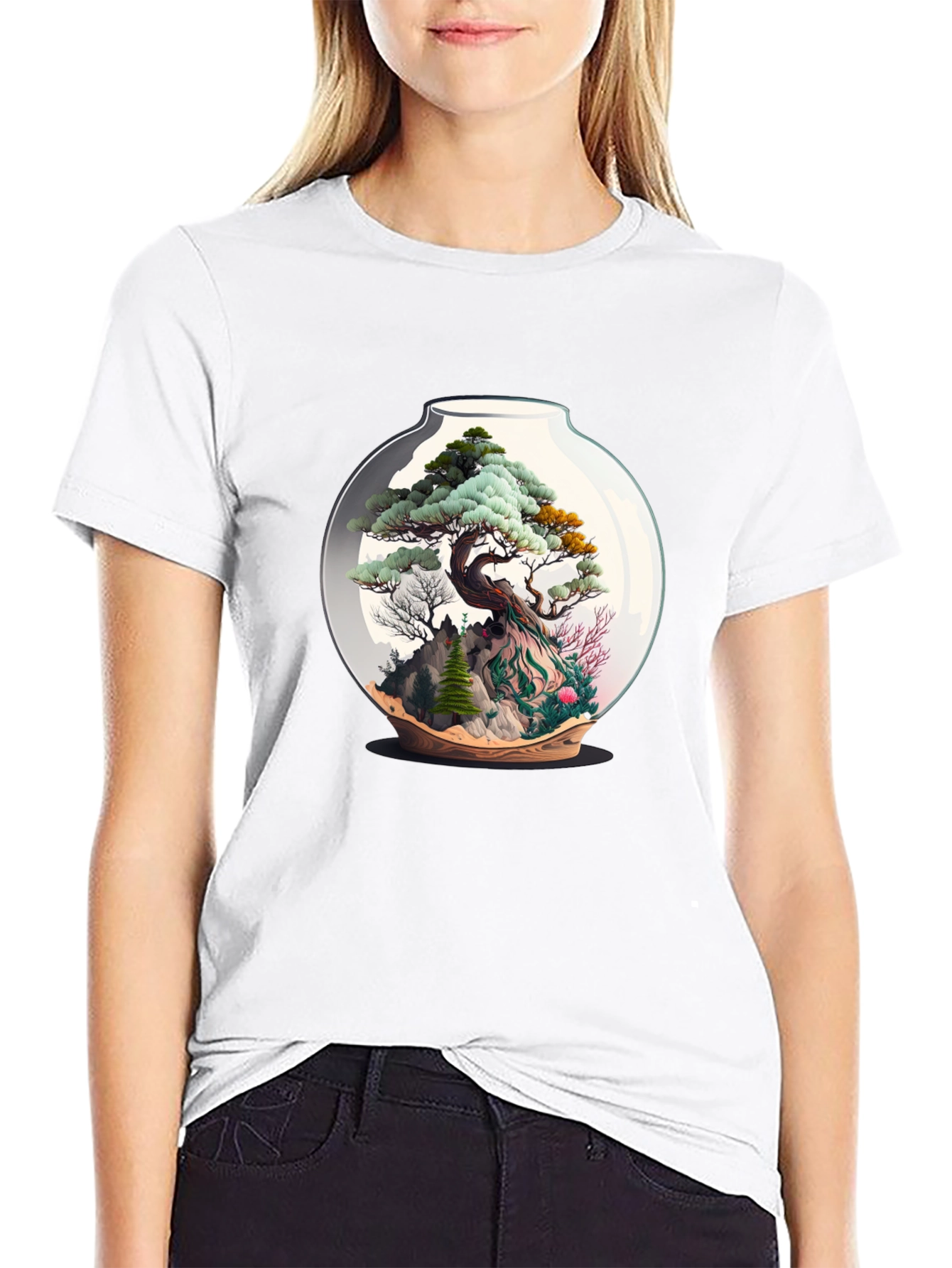 Bonsai Terrarium Black T-Shirt