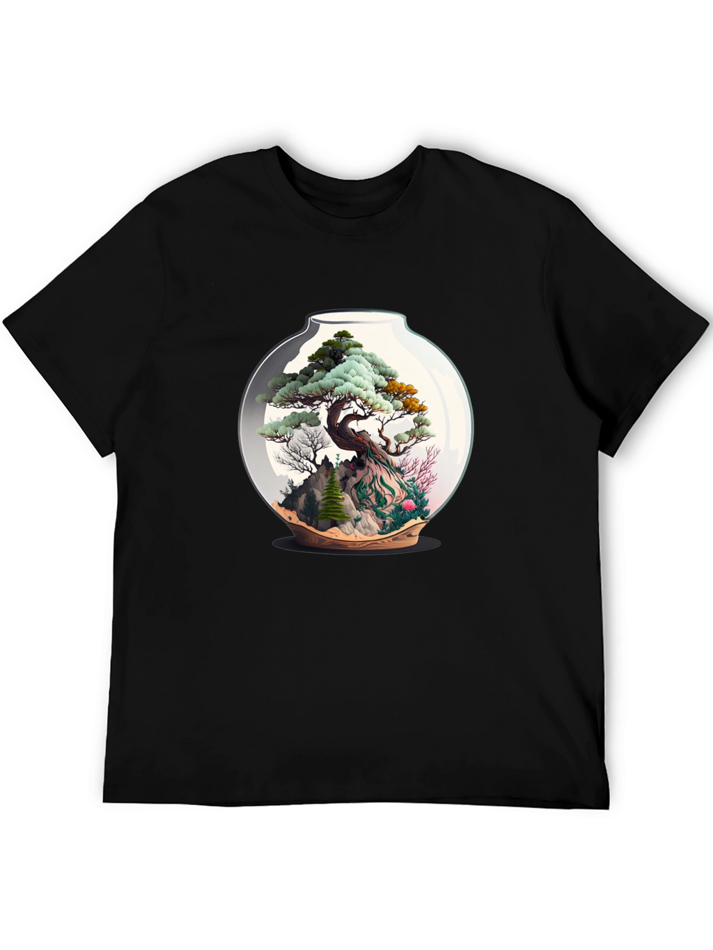 Bonsai Terrarium Black T-Shirt
