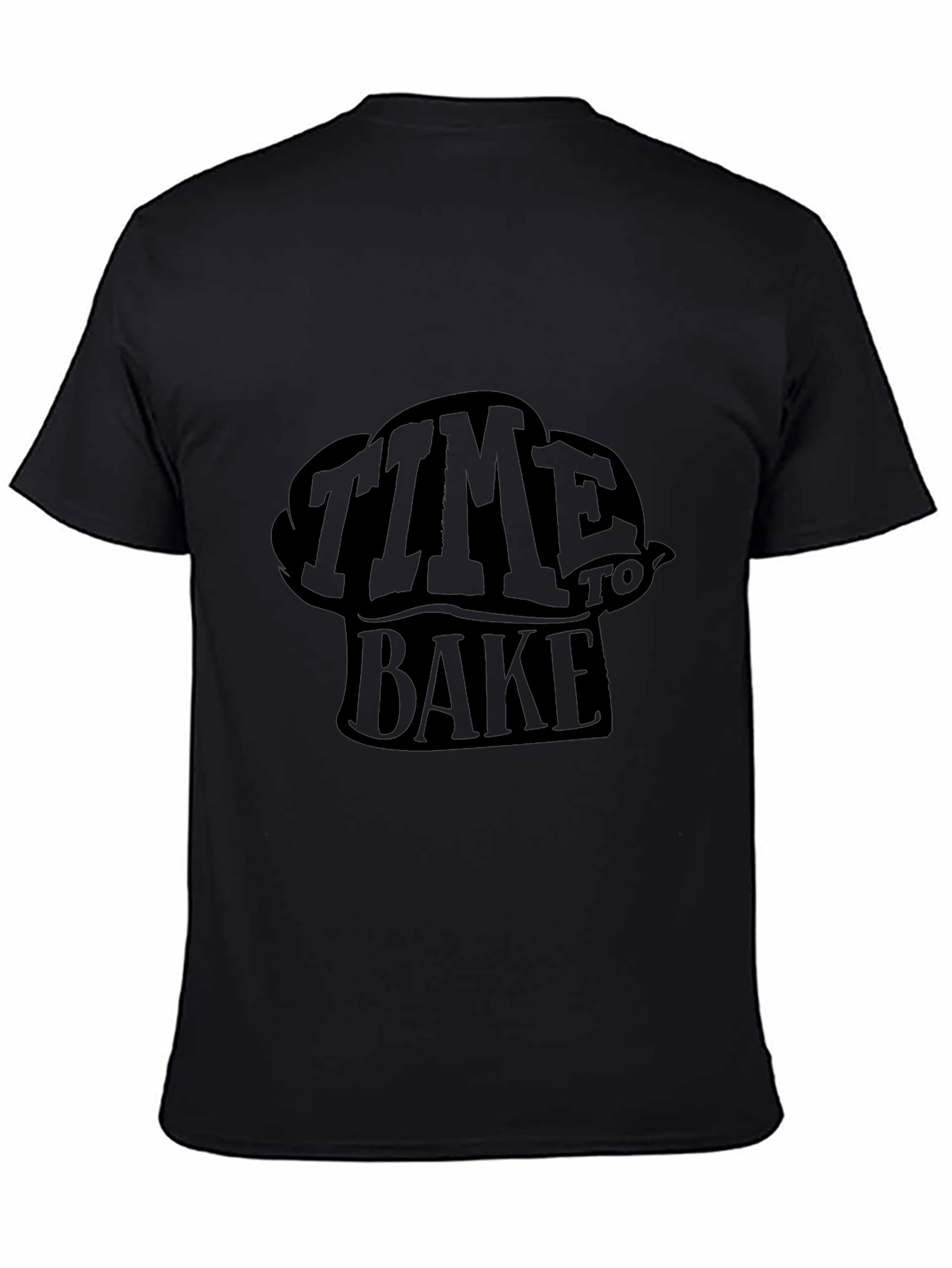 Time To Bake Black Graphic Tee