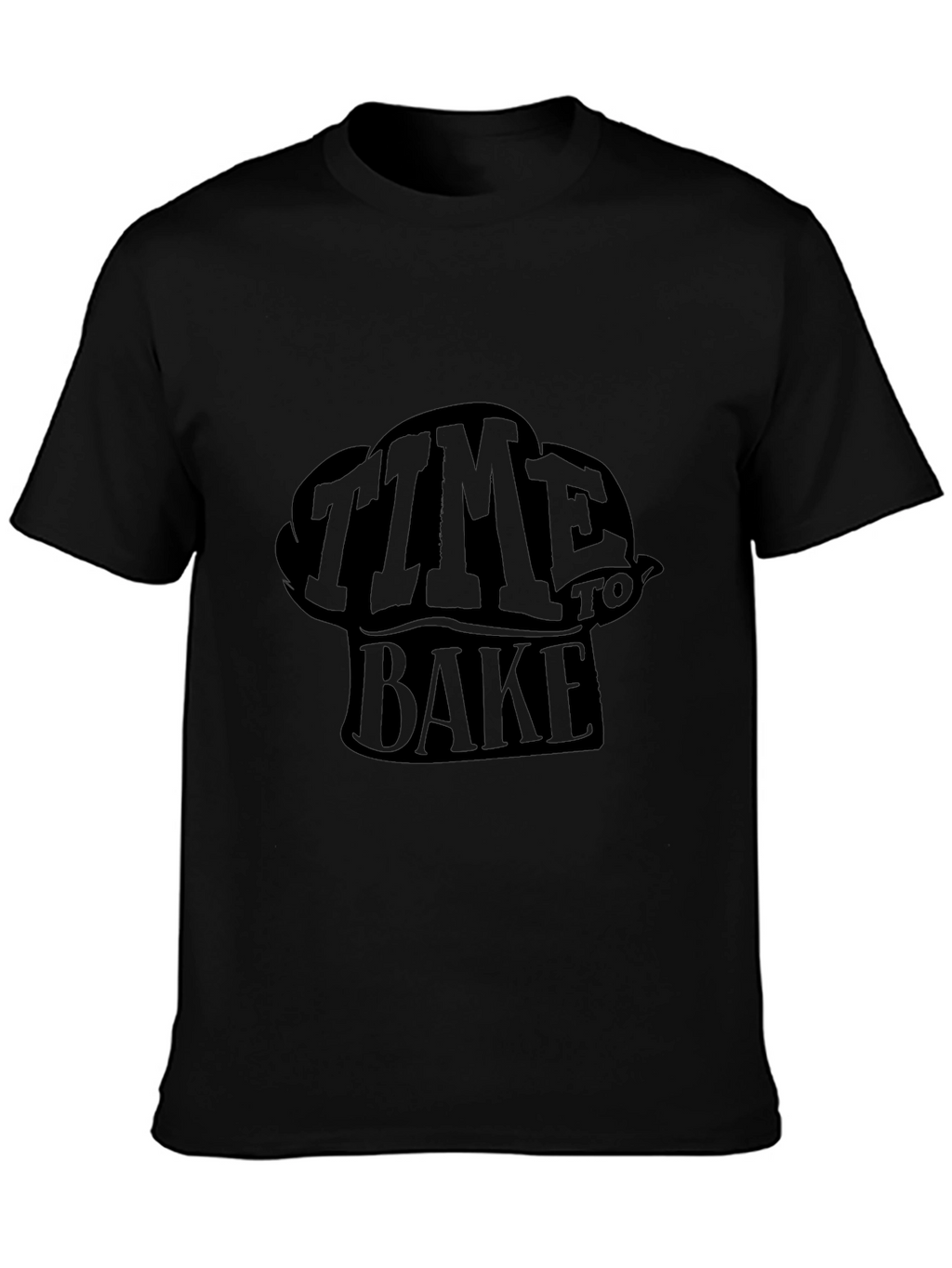 Time To Bake Black Graphic Tee