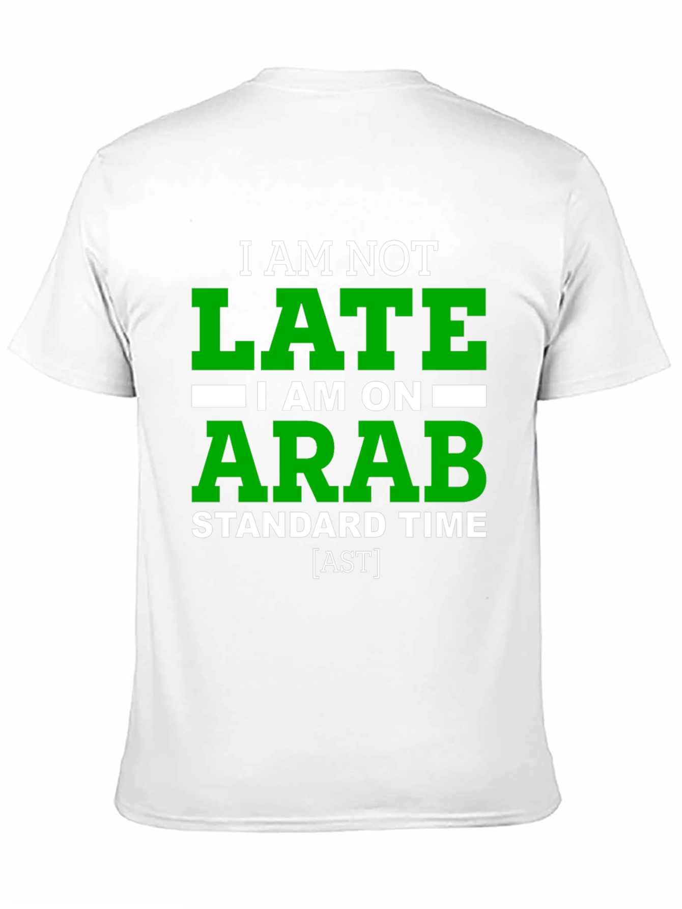 Funny Arab Standard Time Graphic Tee - Black