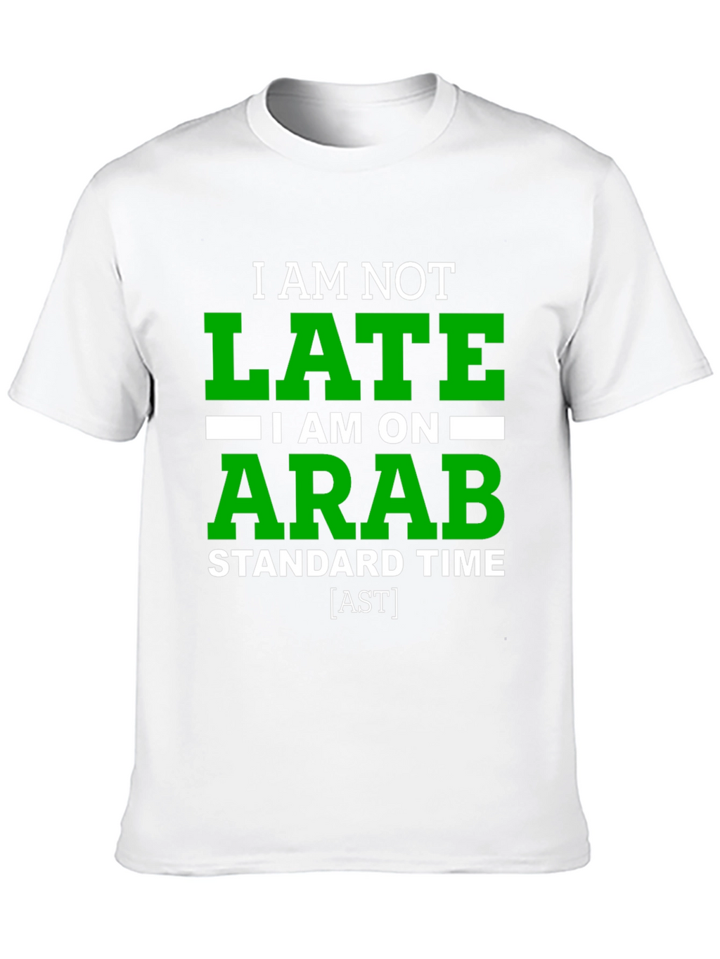Funny Arab Standard Time Graphic Tee - Black