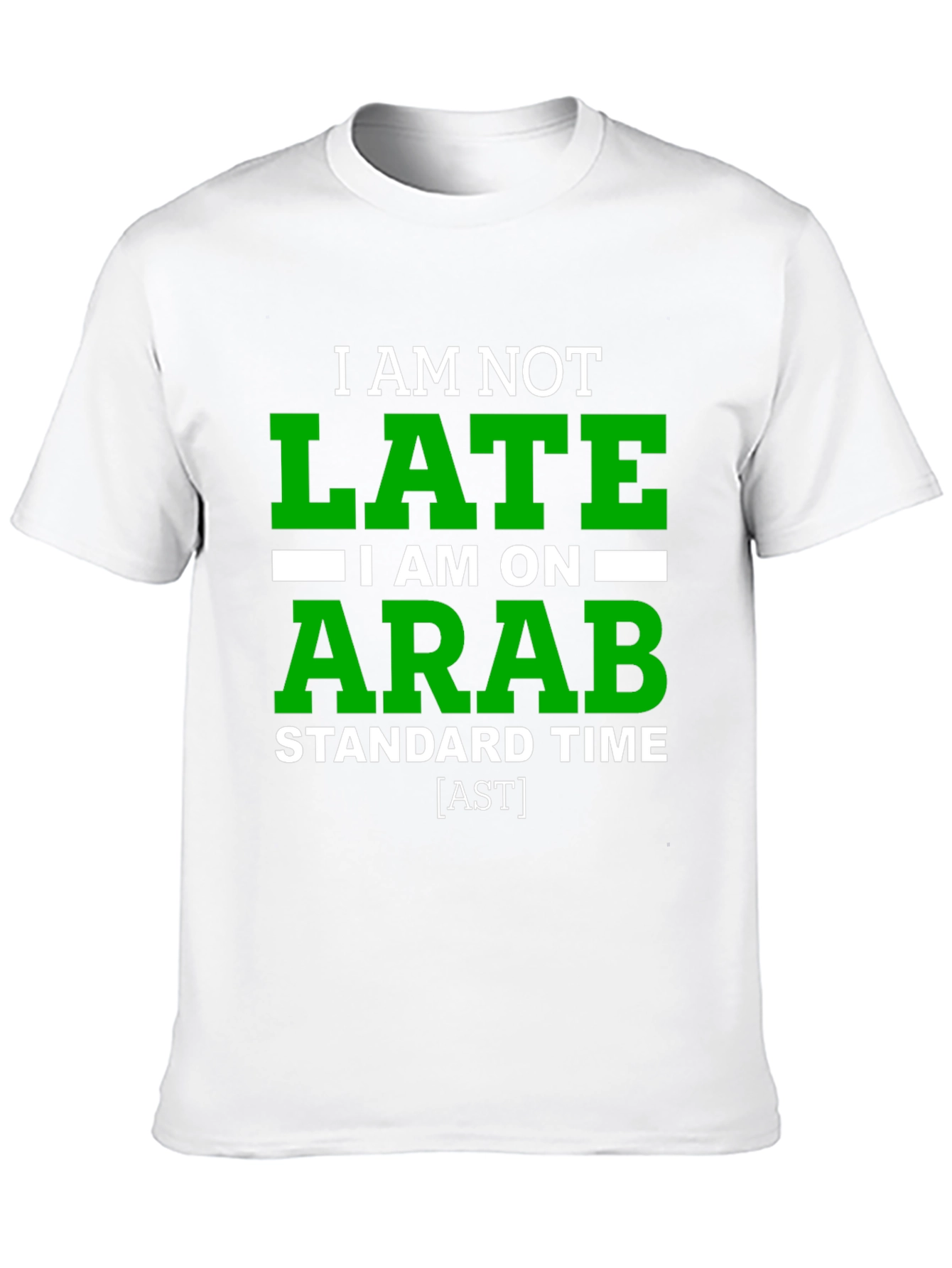 Funny Arab Standard Time Graphic Tee - Black