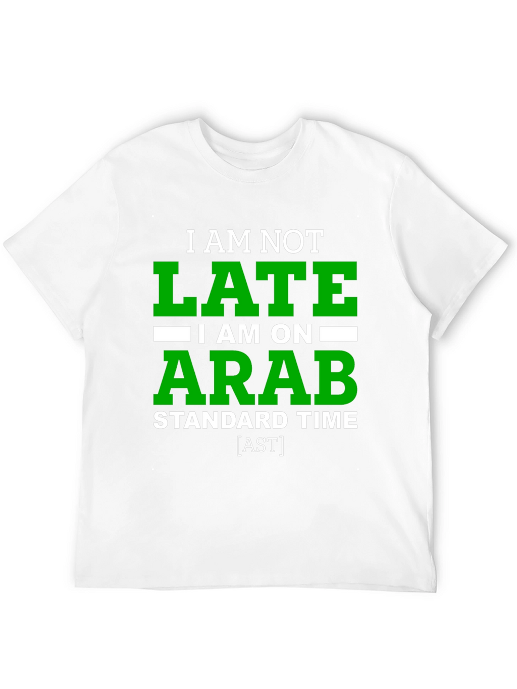 Funny Arab Standard Time Graphic Tee - Black