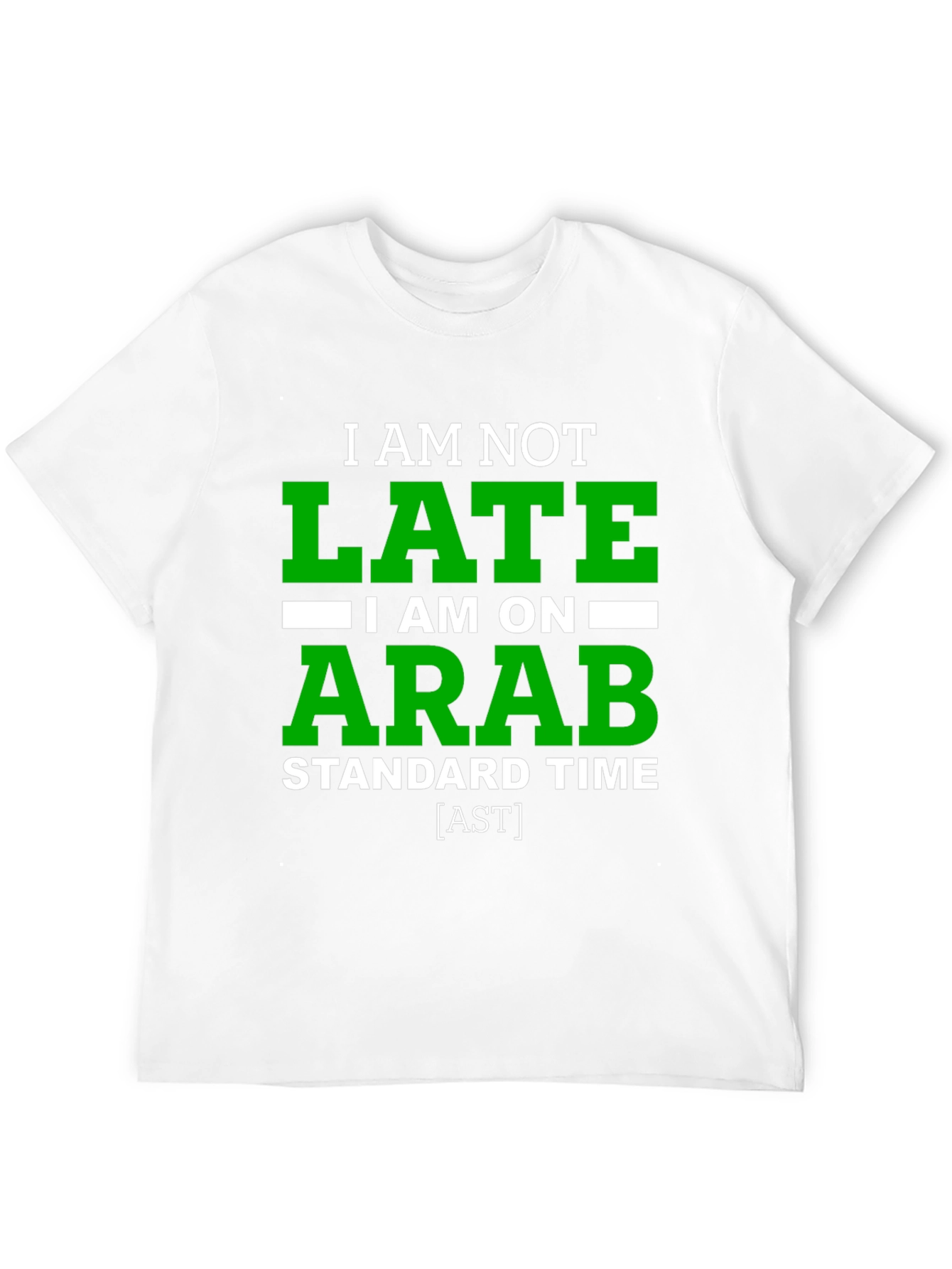 Funny Arab Standard Time Graphic Tee - Black
