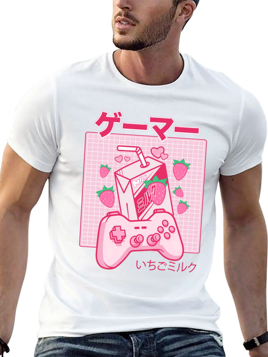 Gamer Milk Strawberry T-Shirt
