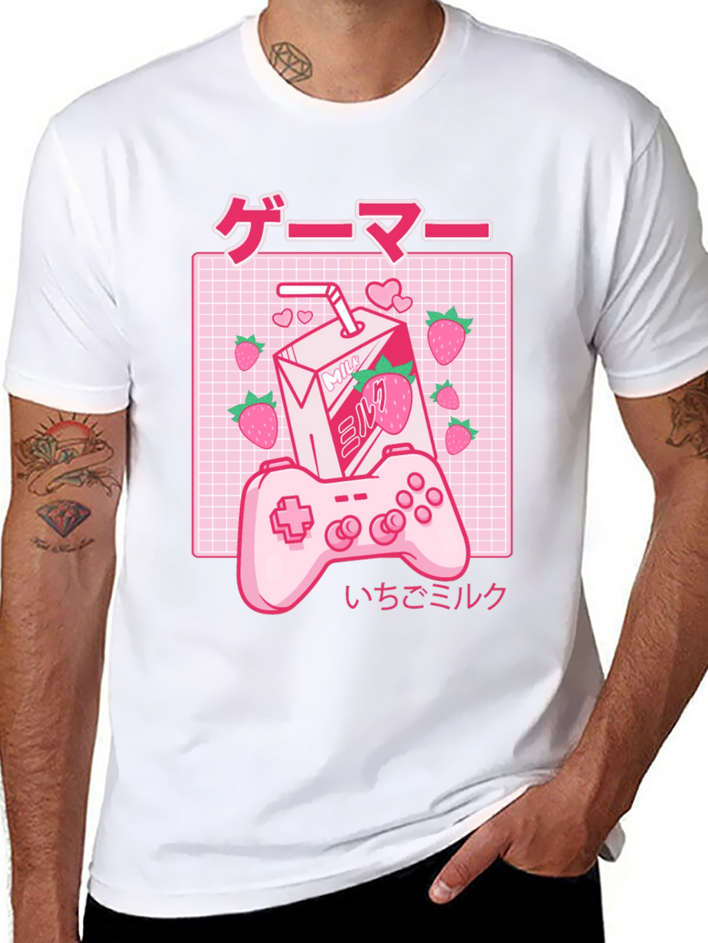 Gamer Milk Strawberry T-Shirt