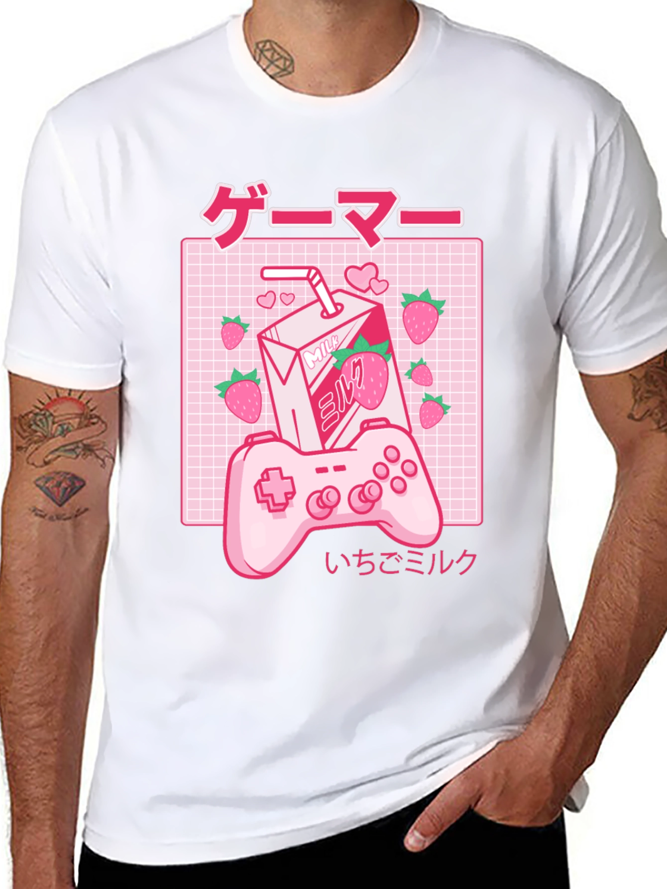 Gamer Milk Strawberry T-Shirt