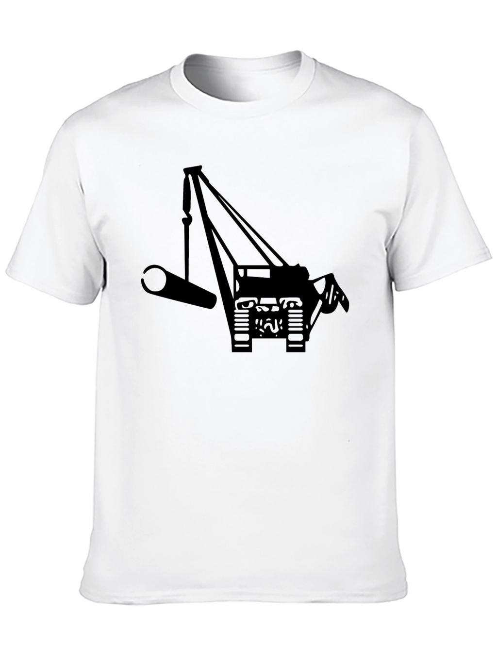 Crane Silhouette Graphic Tee - Black Cotton Blend