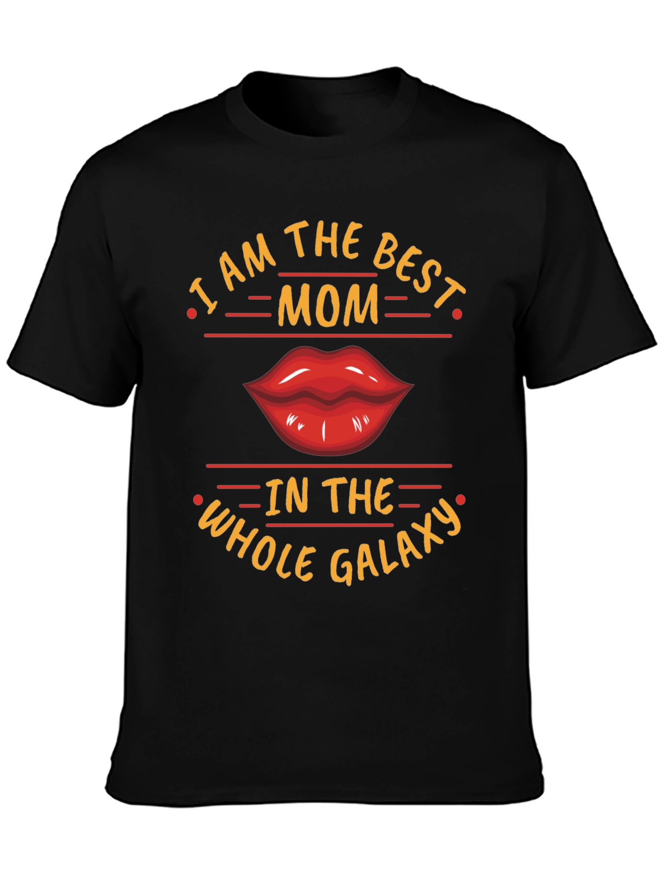 Best Mom Galaxy Graphic Tee - Black